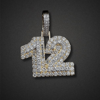 The "12" Diamond Statement Number Pendant