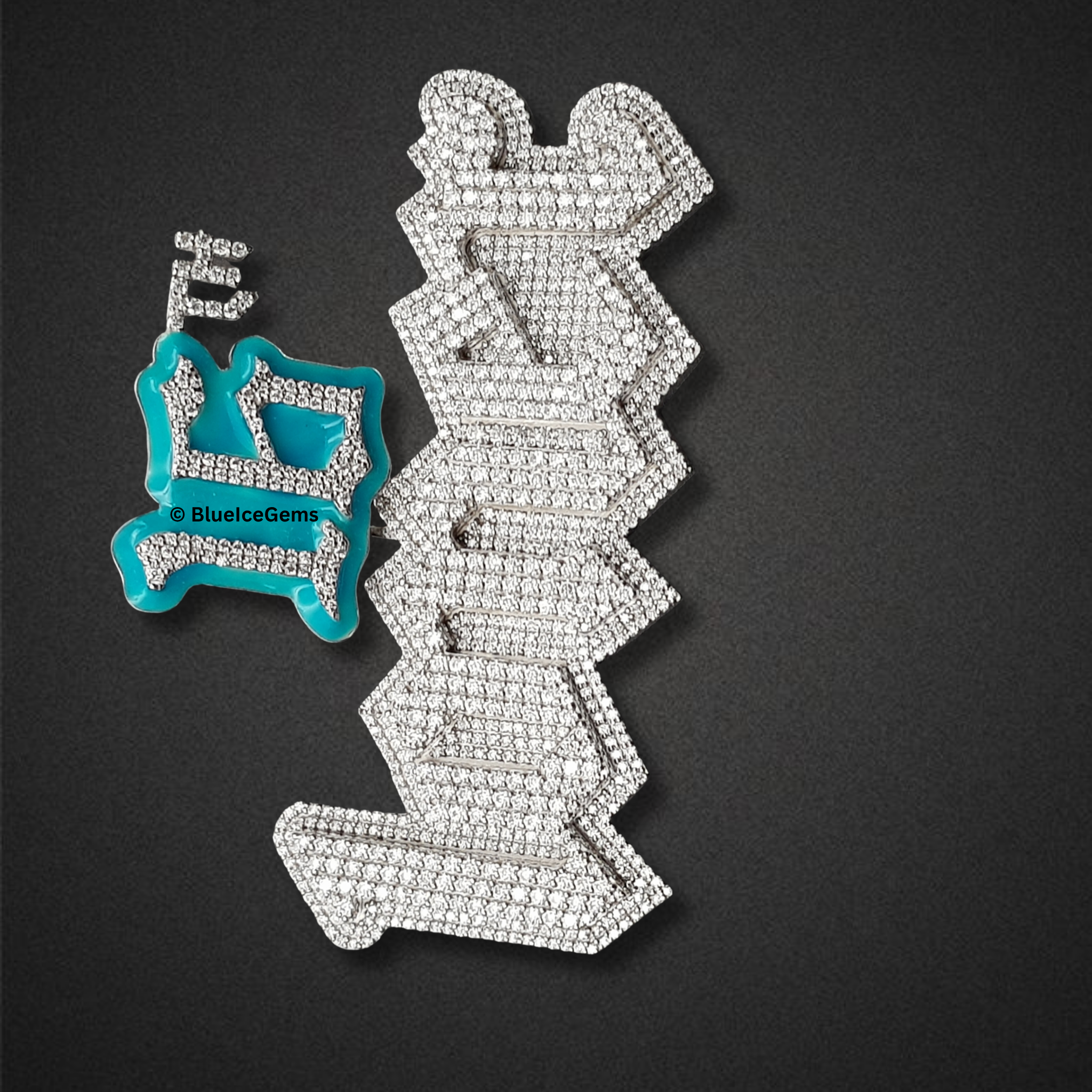 The "16 loner" Turquoise & Diamond Pendant