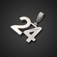 The "24" Diamond Pave Number Pendant