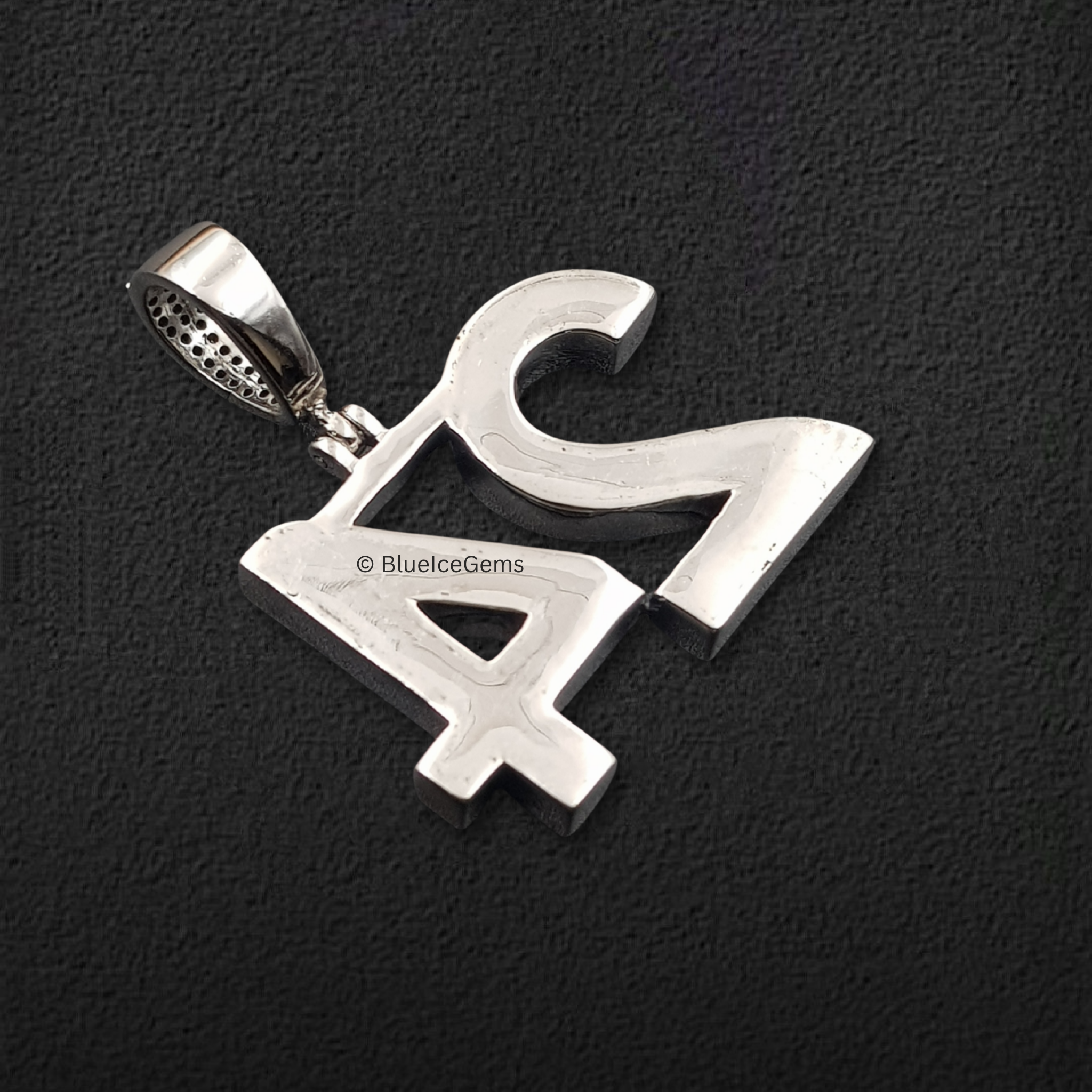 The "24" Diamond Pave Number Pendant
