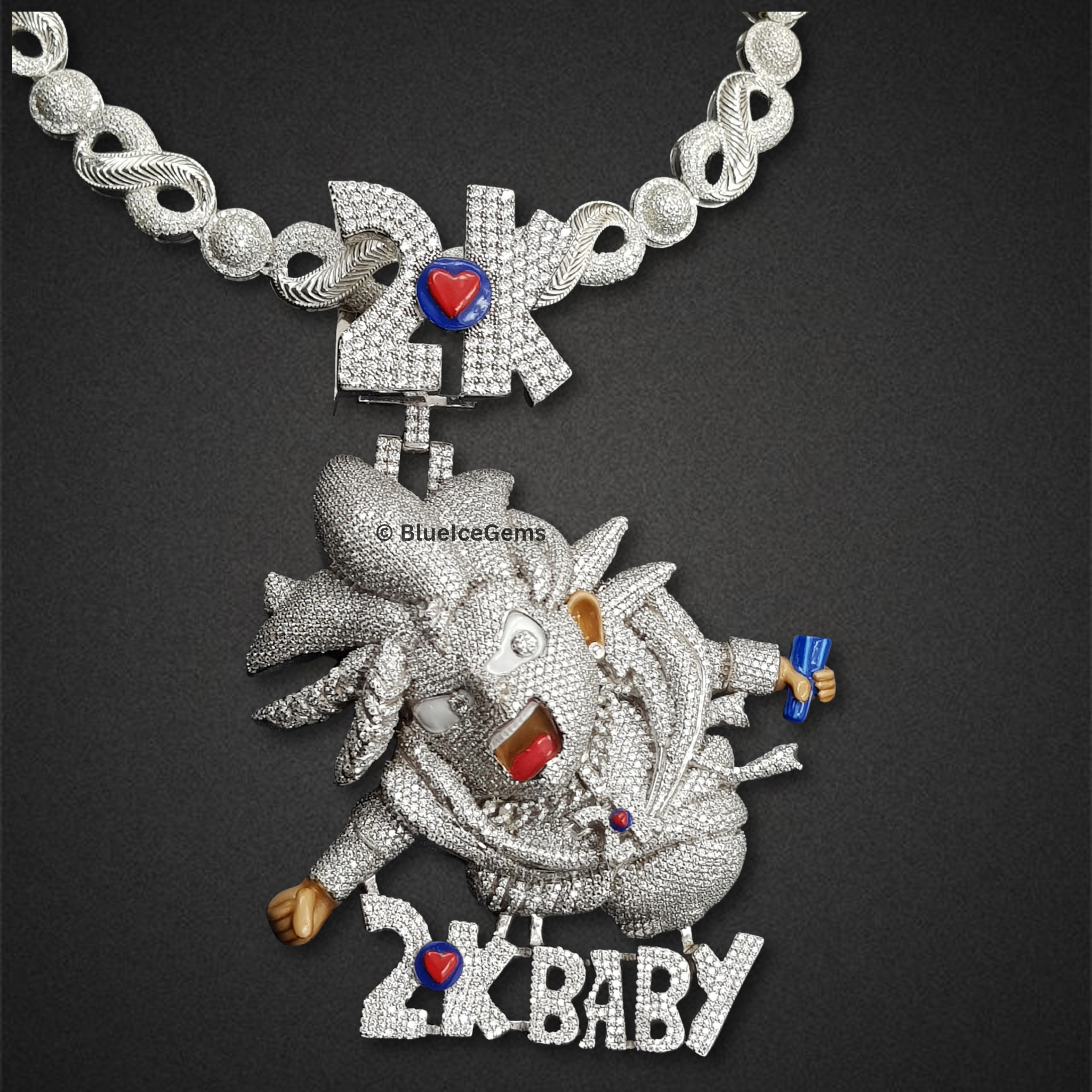 The "2K Baby" Super Saiyan Diamond Pendant
