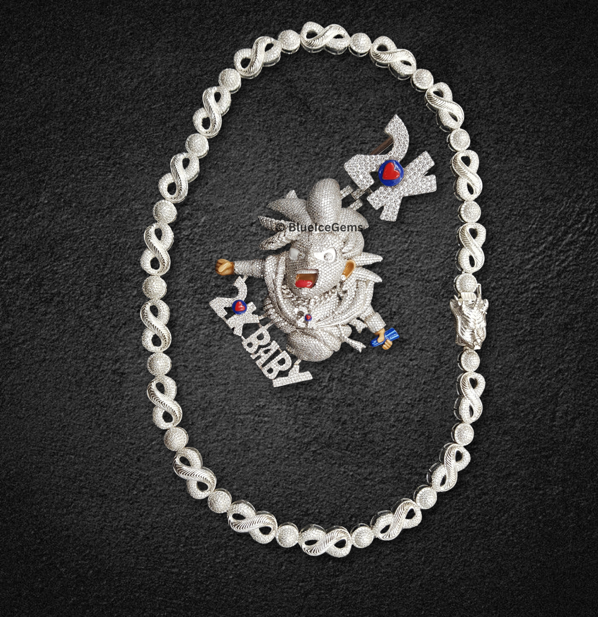 The "2K Baby" Super Saiyan Diamond Pendant