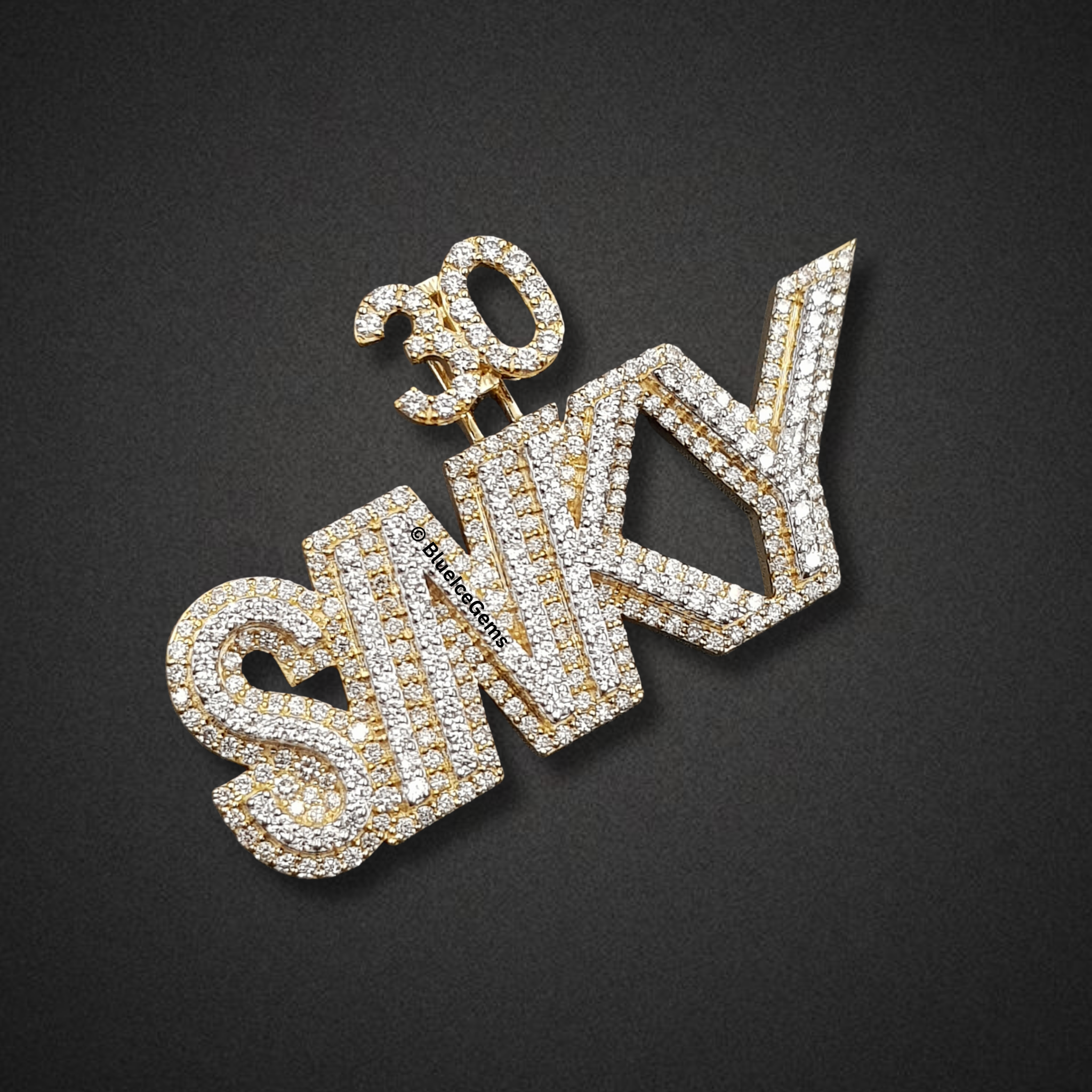 The "30 SINKY" Diamond Statement Pendant