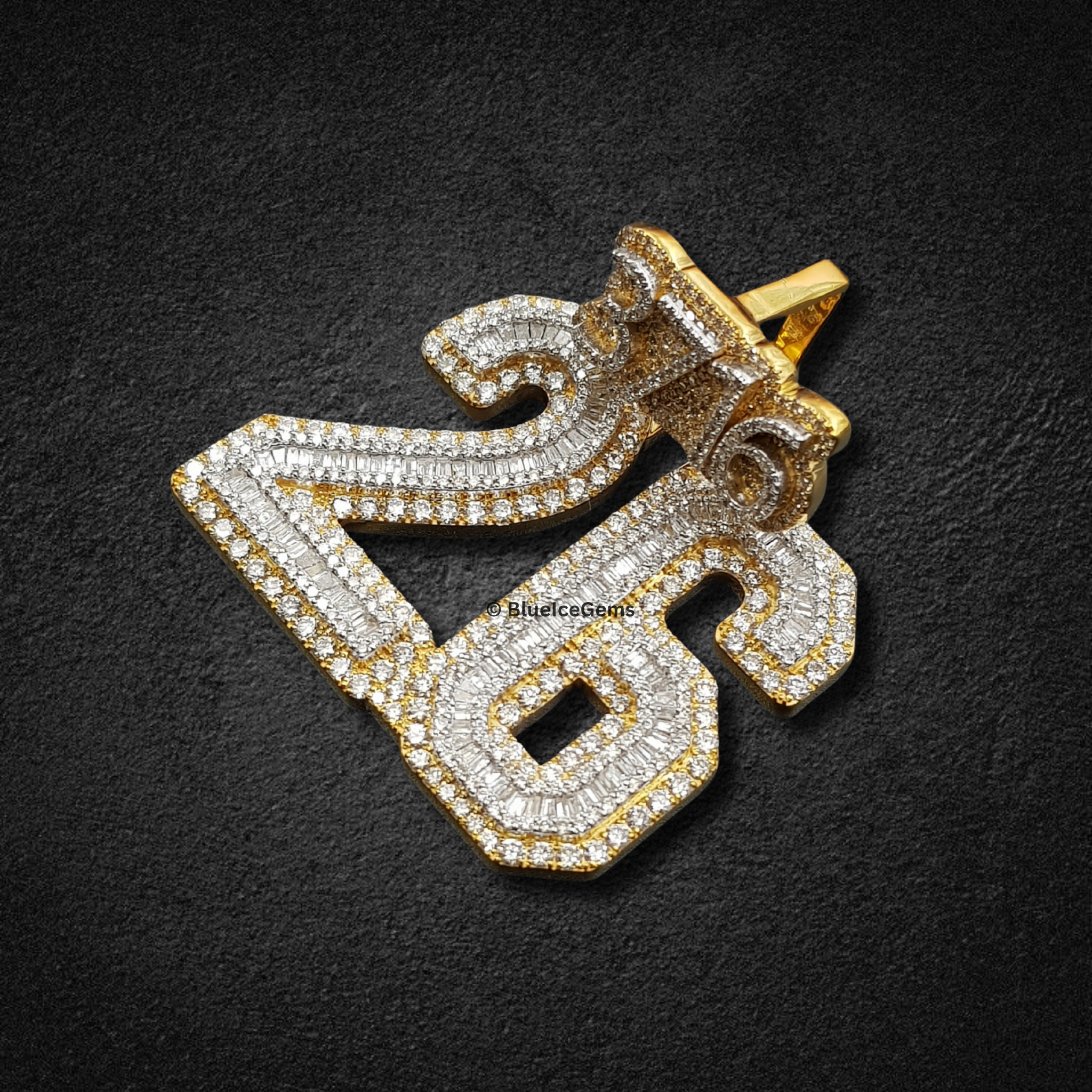 The "3716 26" Diamond Dual-Number Pendant