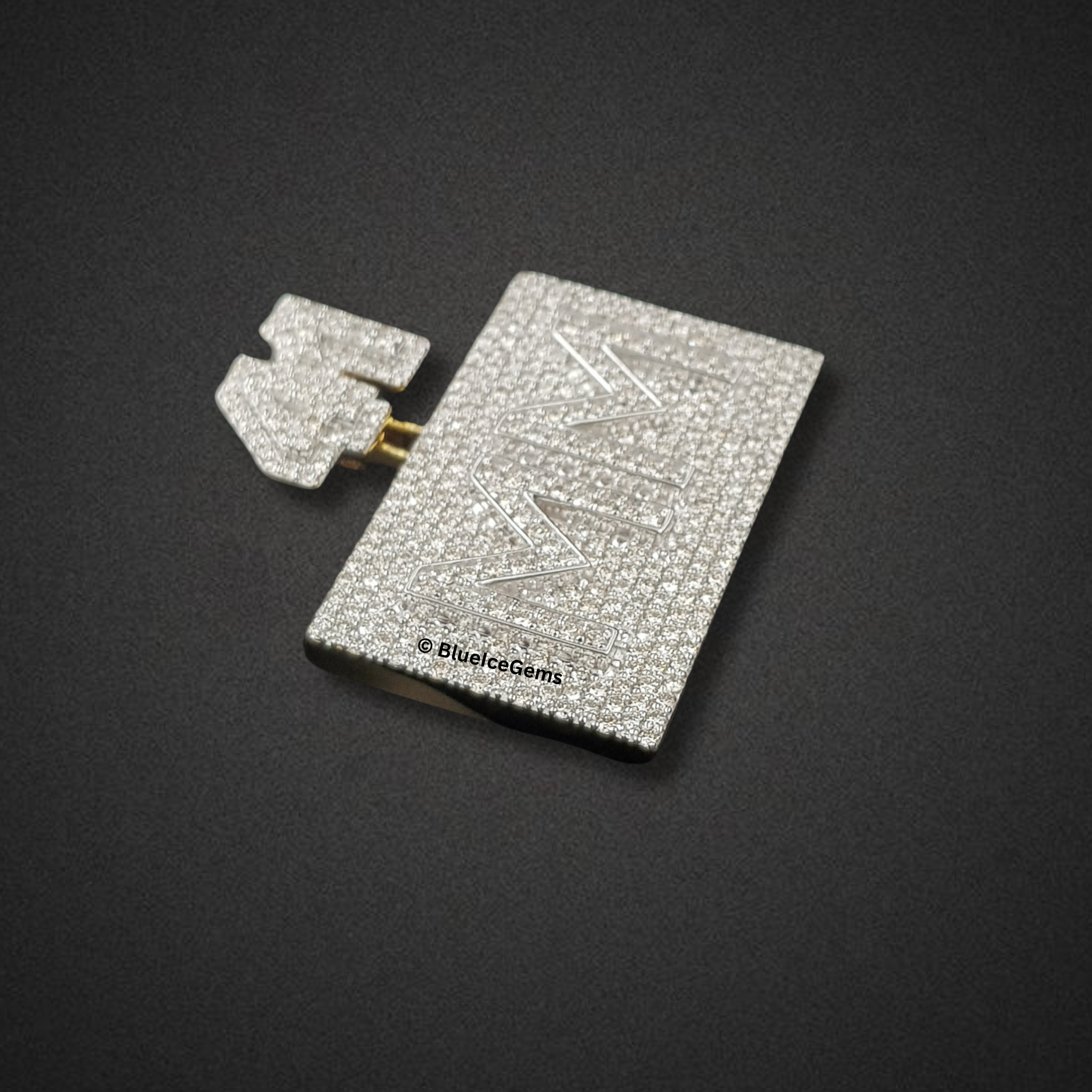 The "41 MM" Diamond Statement Plaque Pendant