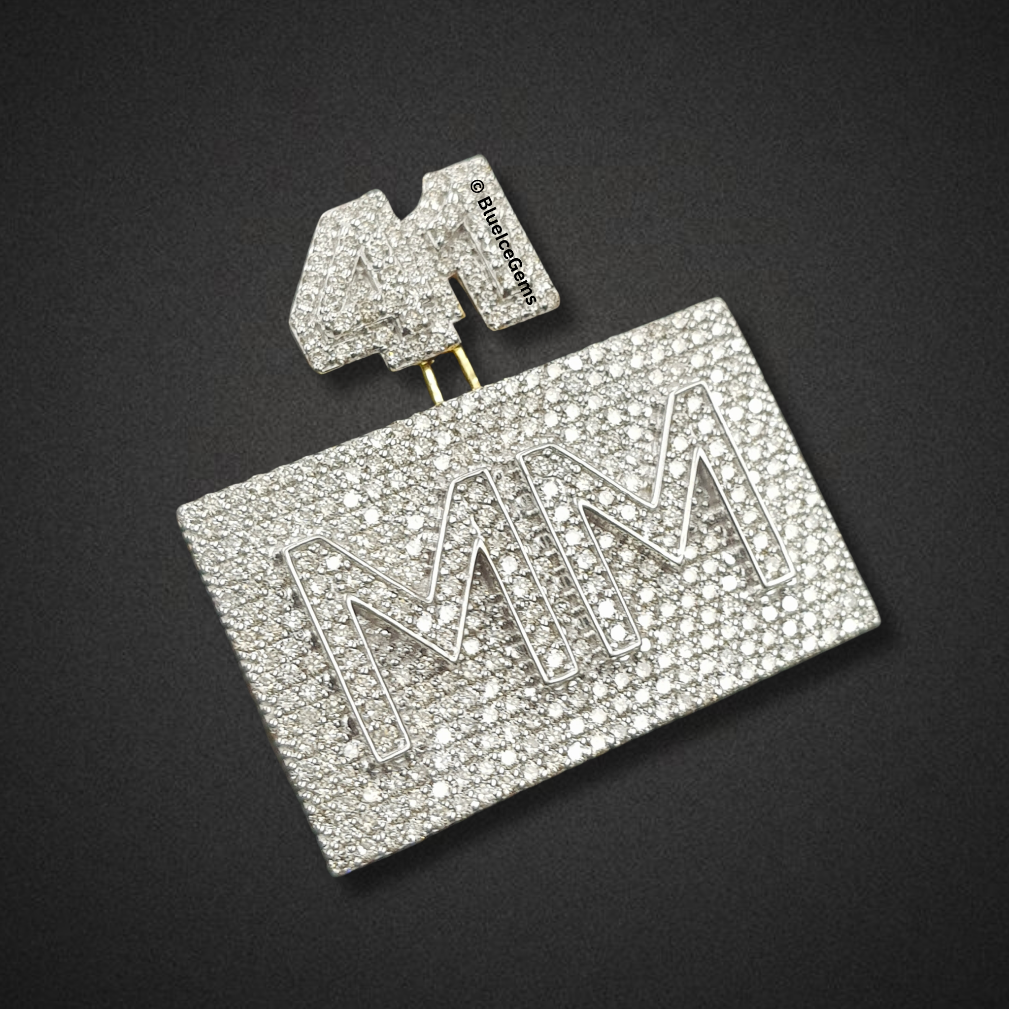 The "41 MM" Diamond Statement Plaque Pendant