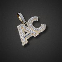 The "AC" Diamond Statement Initial Pendant