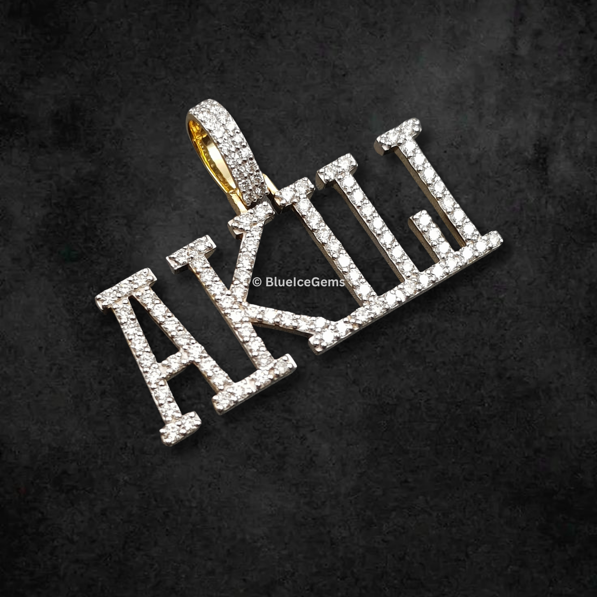 The "AKILI" Diamond Block Letter Pendant