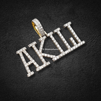 The "AKILI" Diamond Block Letter Pendant