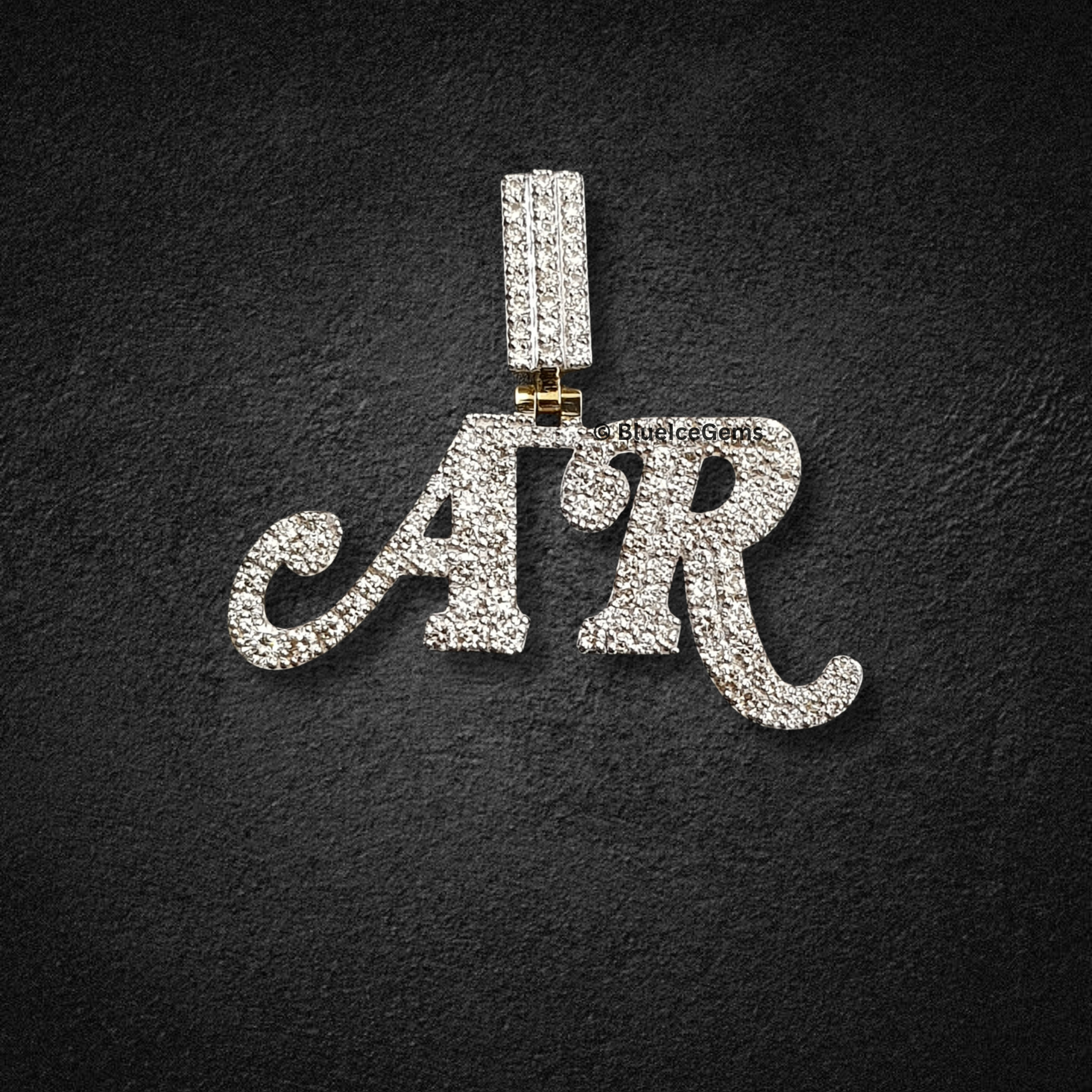 The "AR" Diamond Signature Initials Pendant