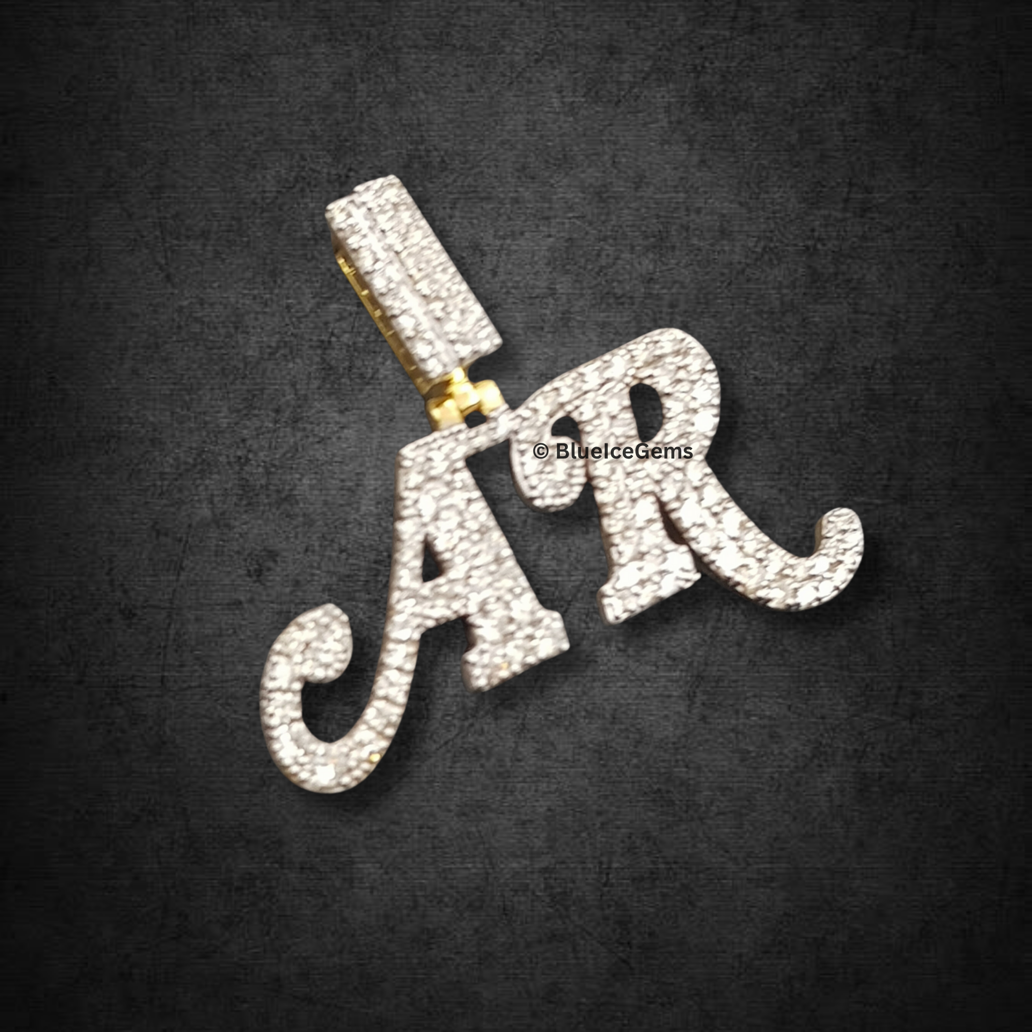 The "AR" Diamond Signature Initials Pendant