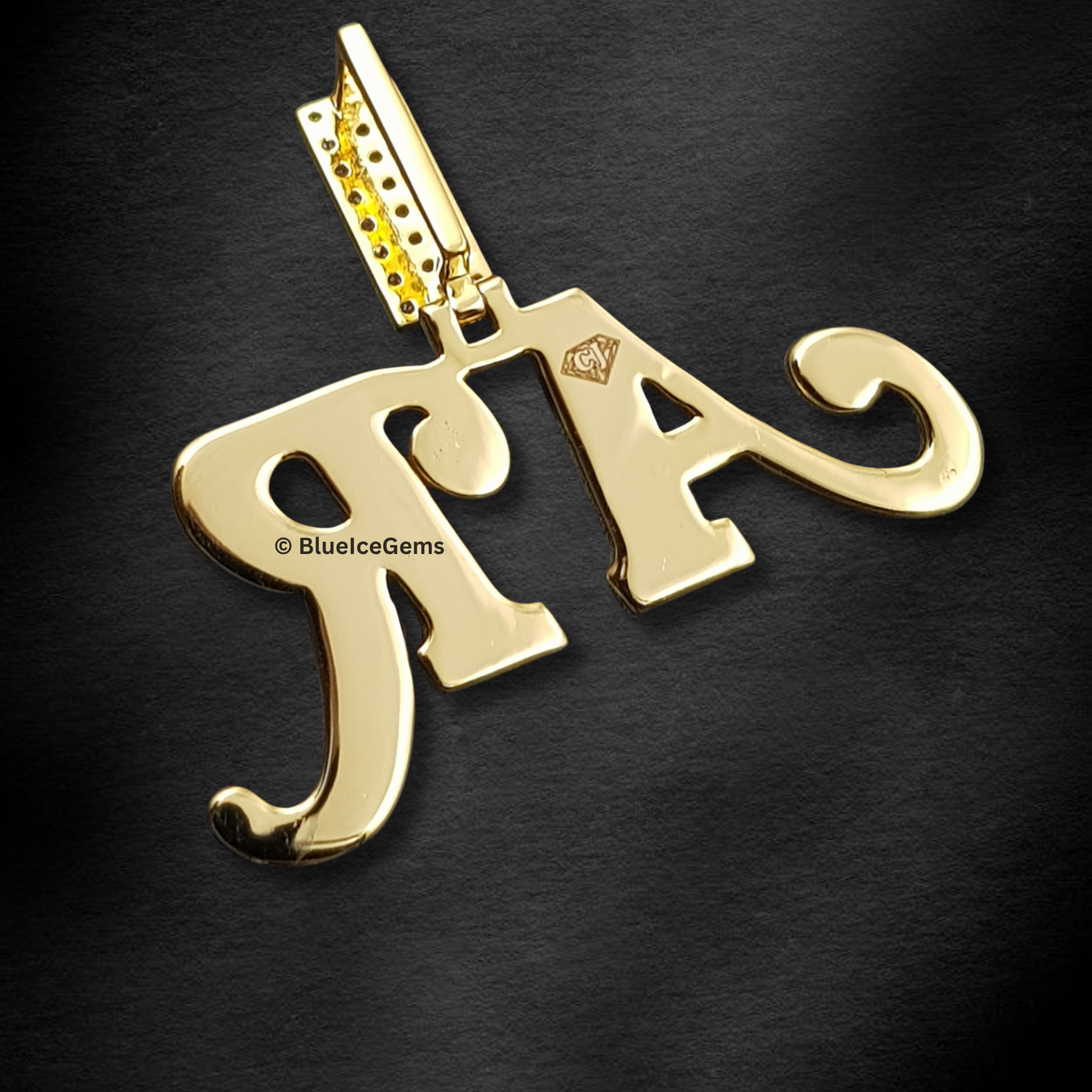 The "AR" Diamond Signature Initials Pendant