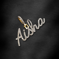 The "Aisha" Diamond Signature Script Pendant