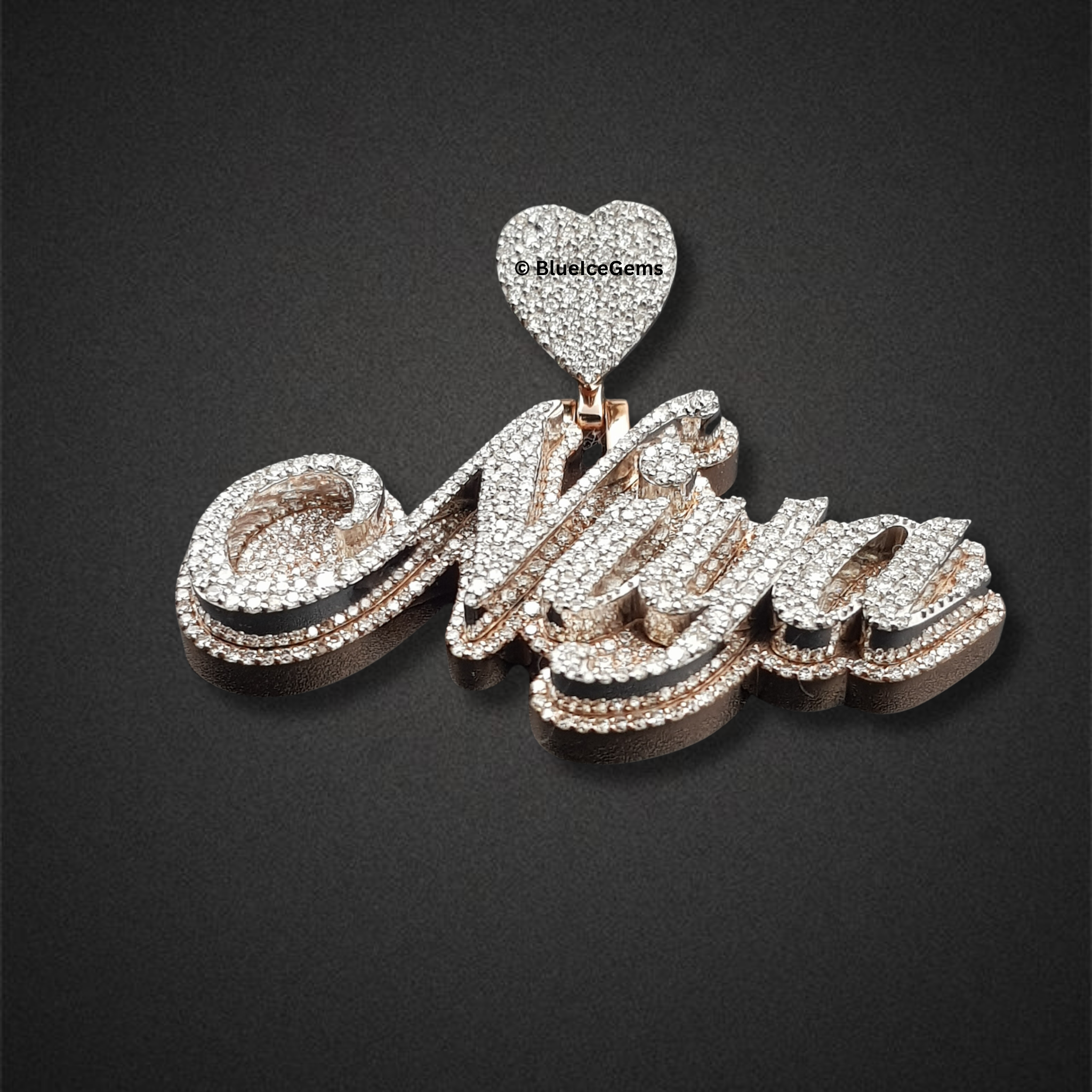 The "Niya" Heartfelt Diamond Script Pendant