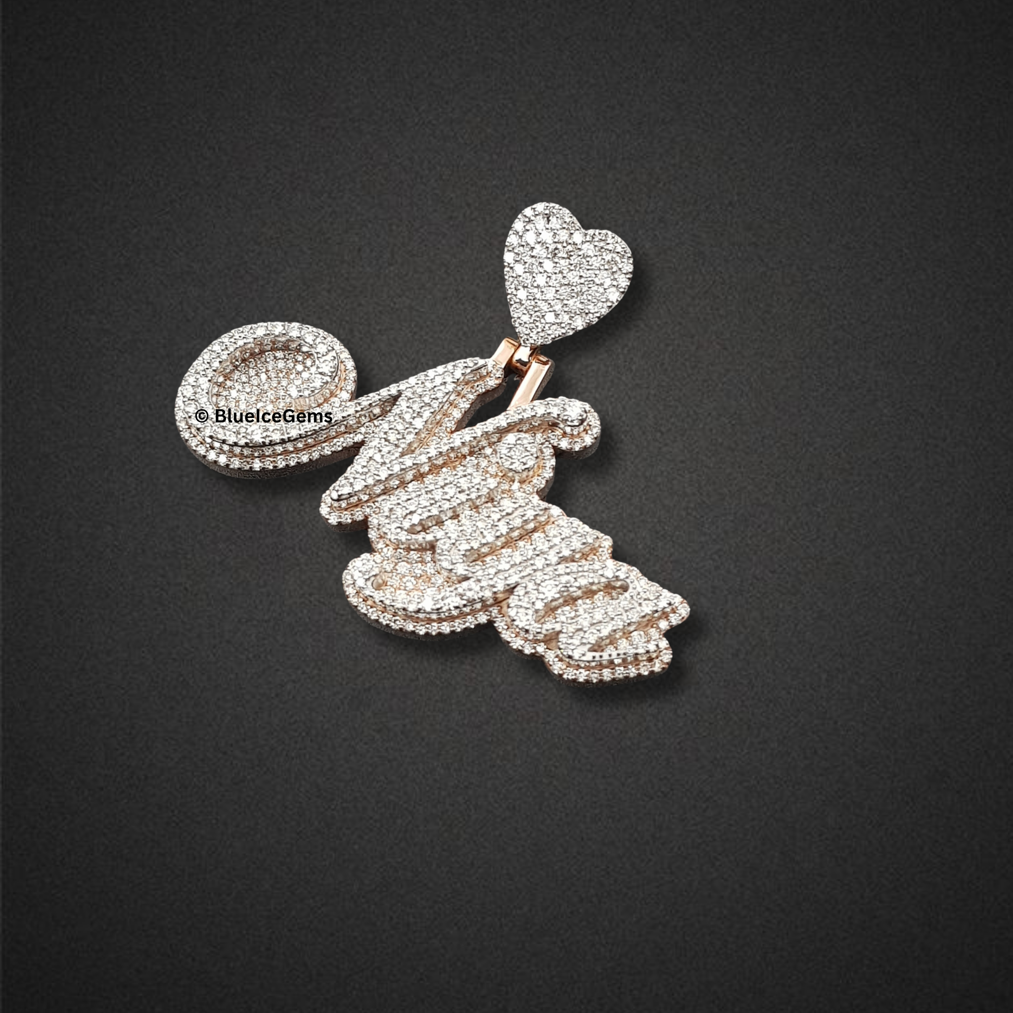 The "Niya" Heartfelt Diamond Script Pendant