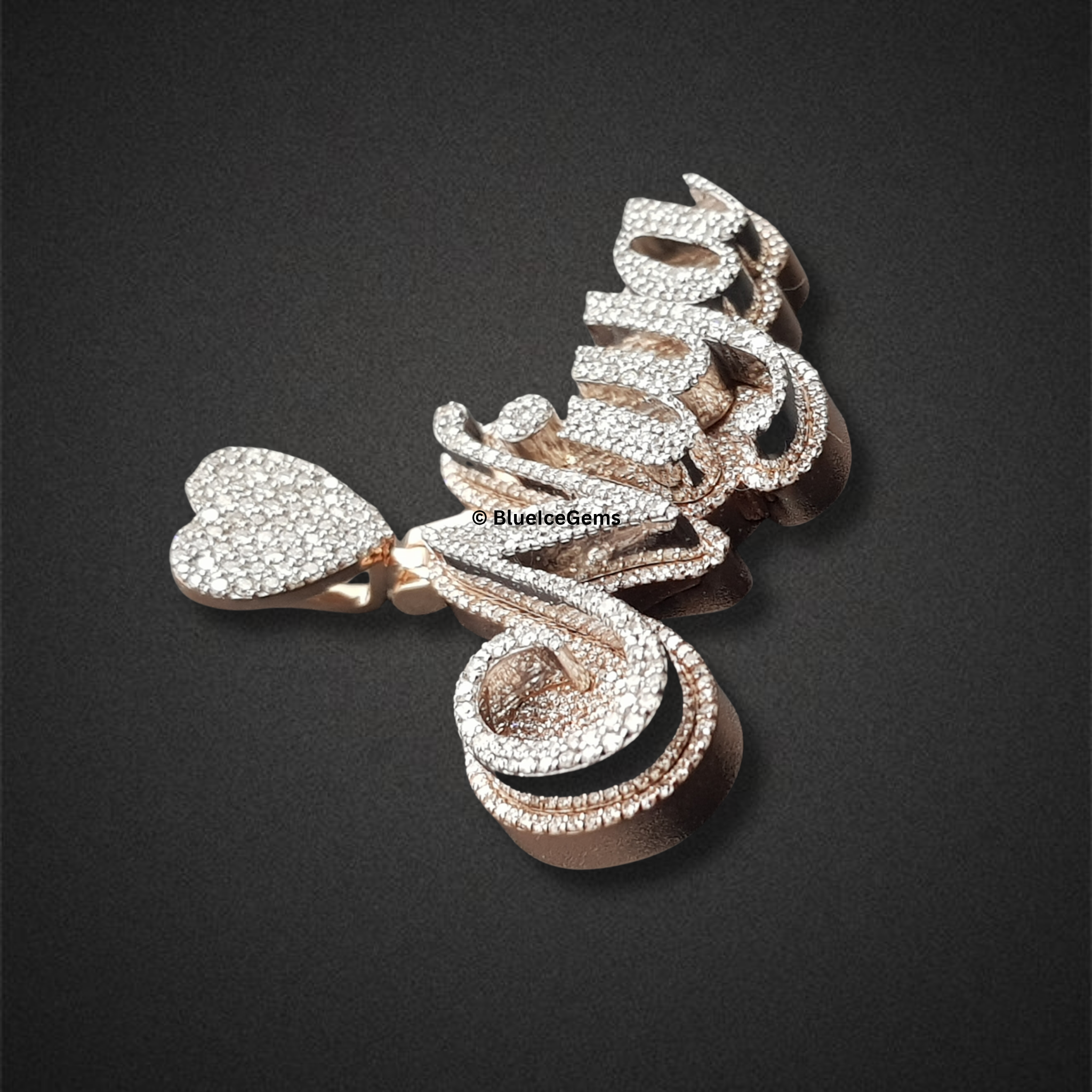The "Niya" Heartfelt Diamond Script Pendant