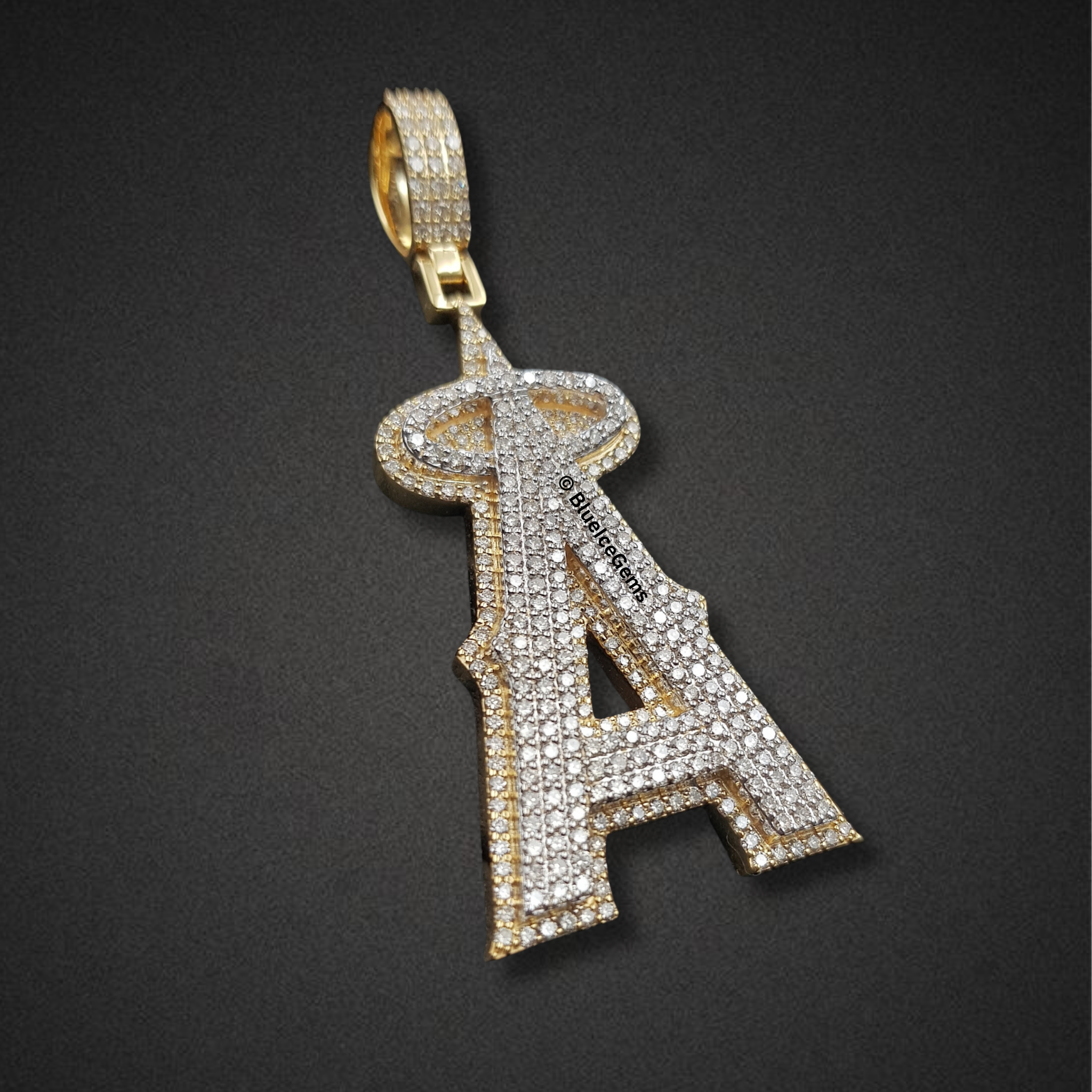 The "Angel A" Diamond Statement Pendant