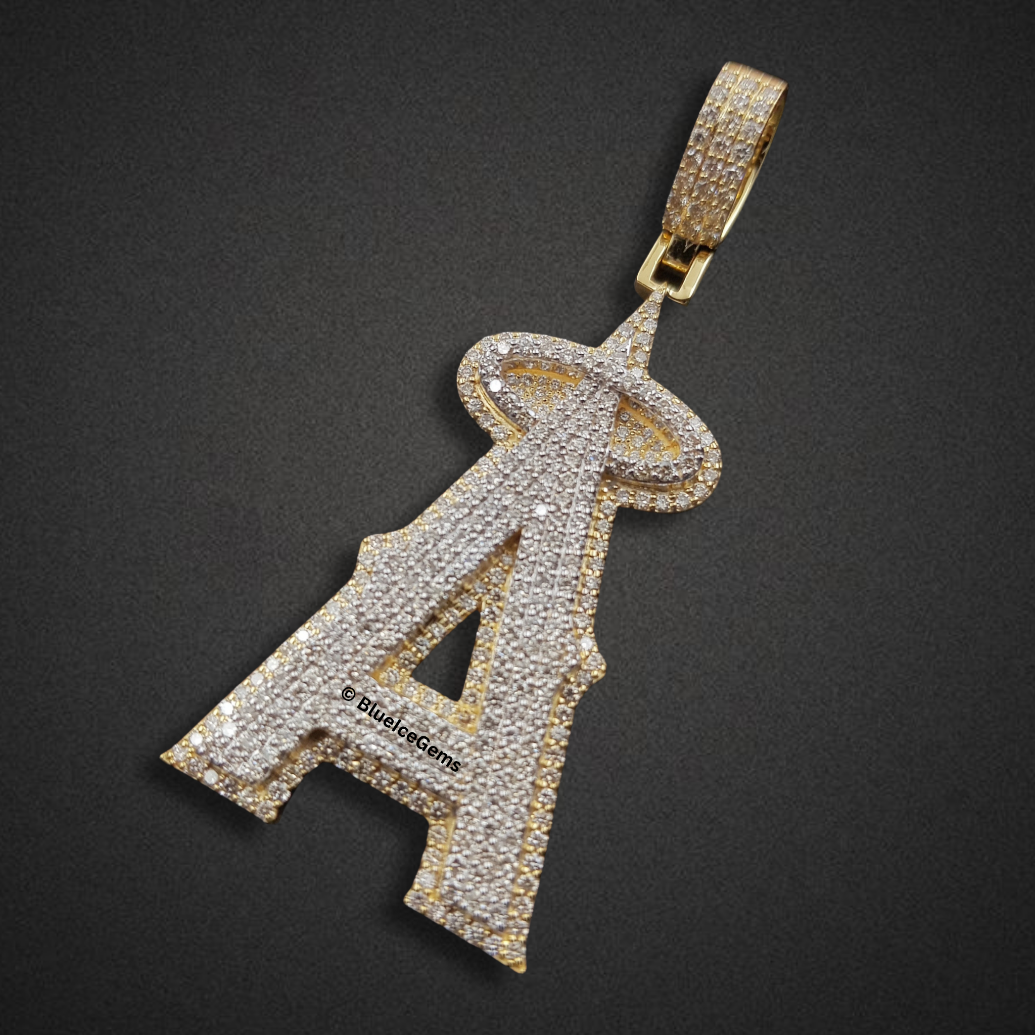 The "Angel A" Diamond Statement Pendant