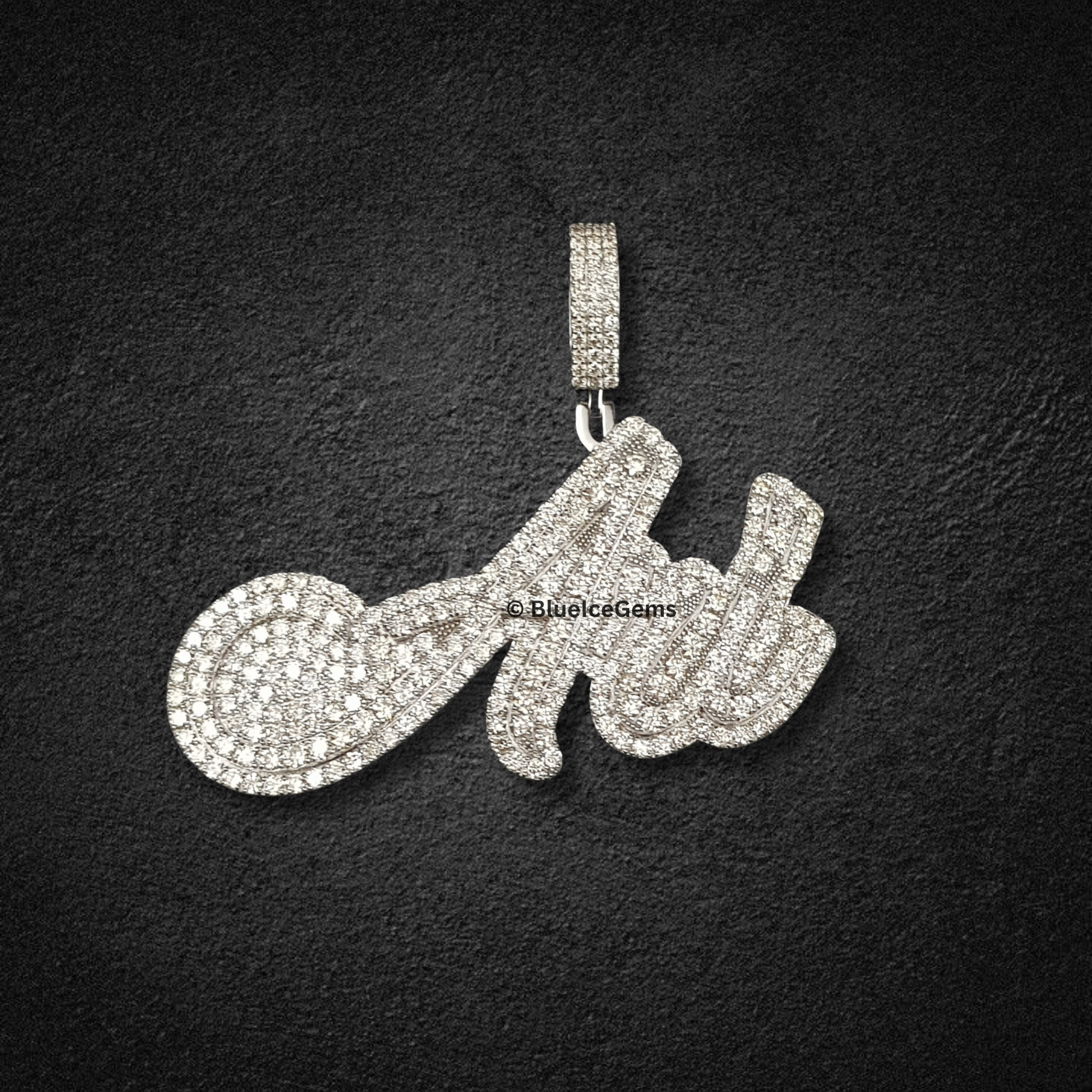 The "Ari" Diamond Script Pendant