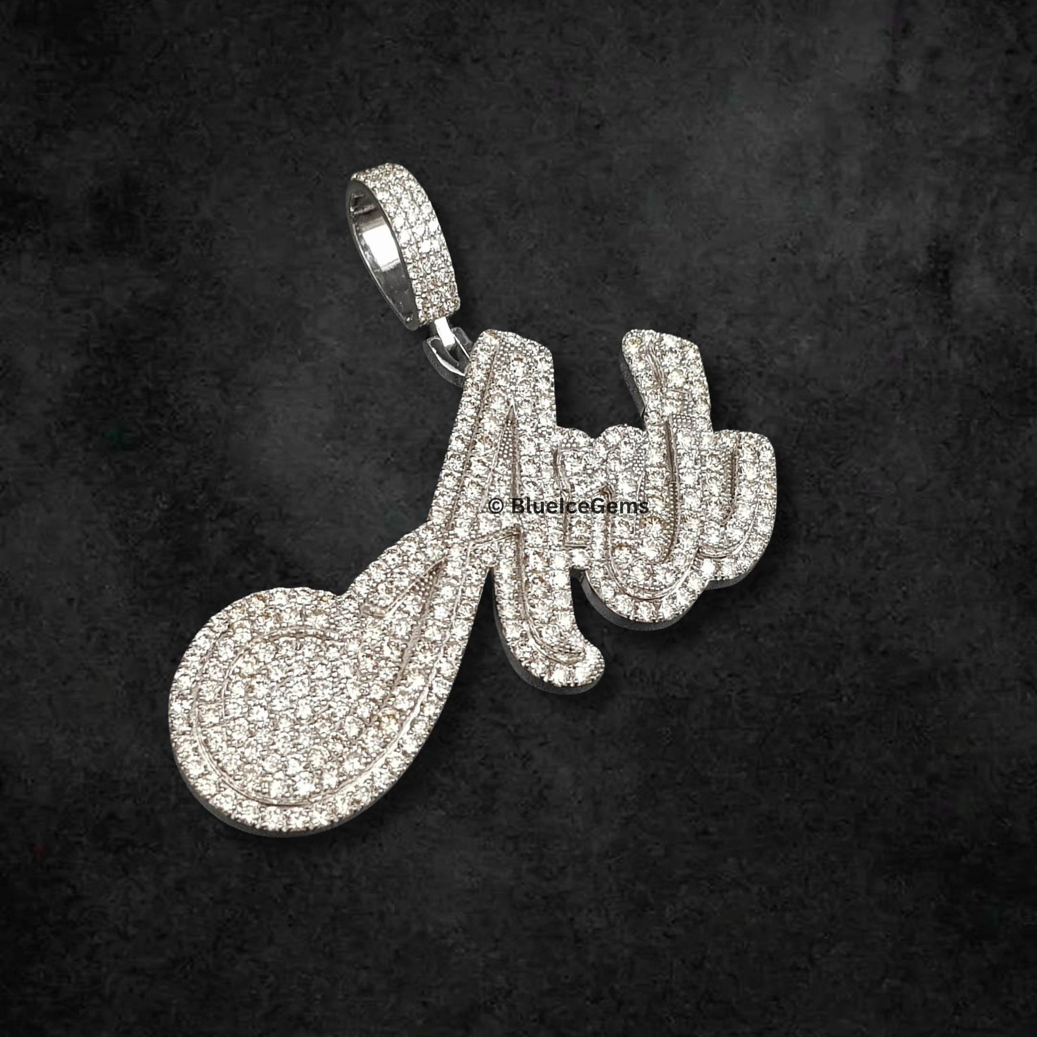 The "Ari" Diamond Script Pendant