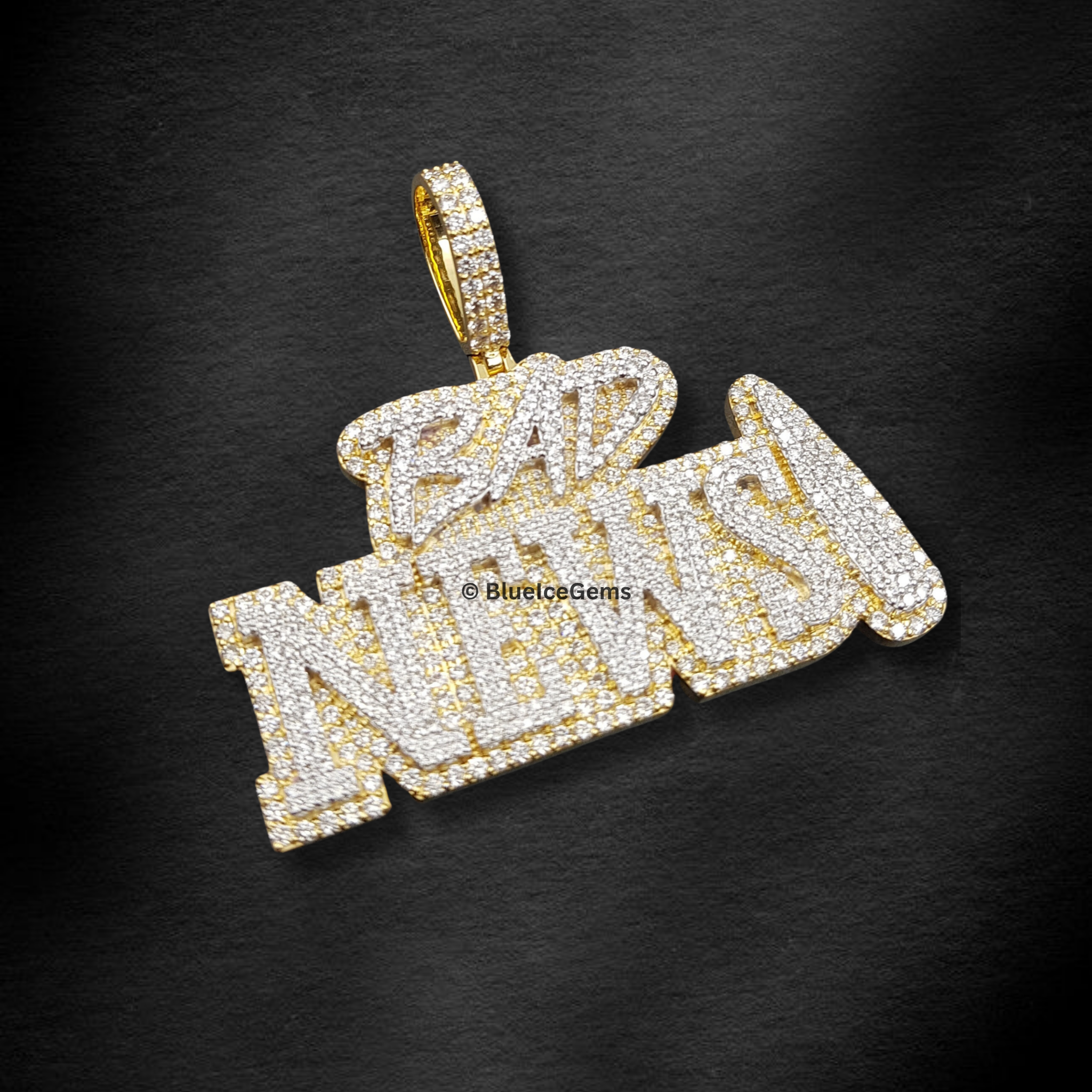 The "BAD NEWS" Diamond Statement Pendant