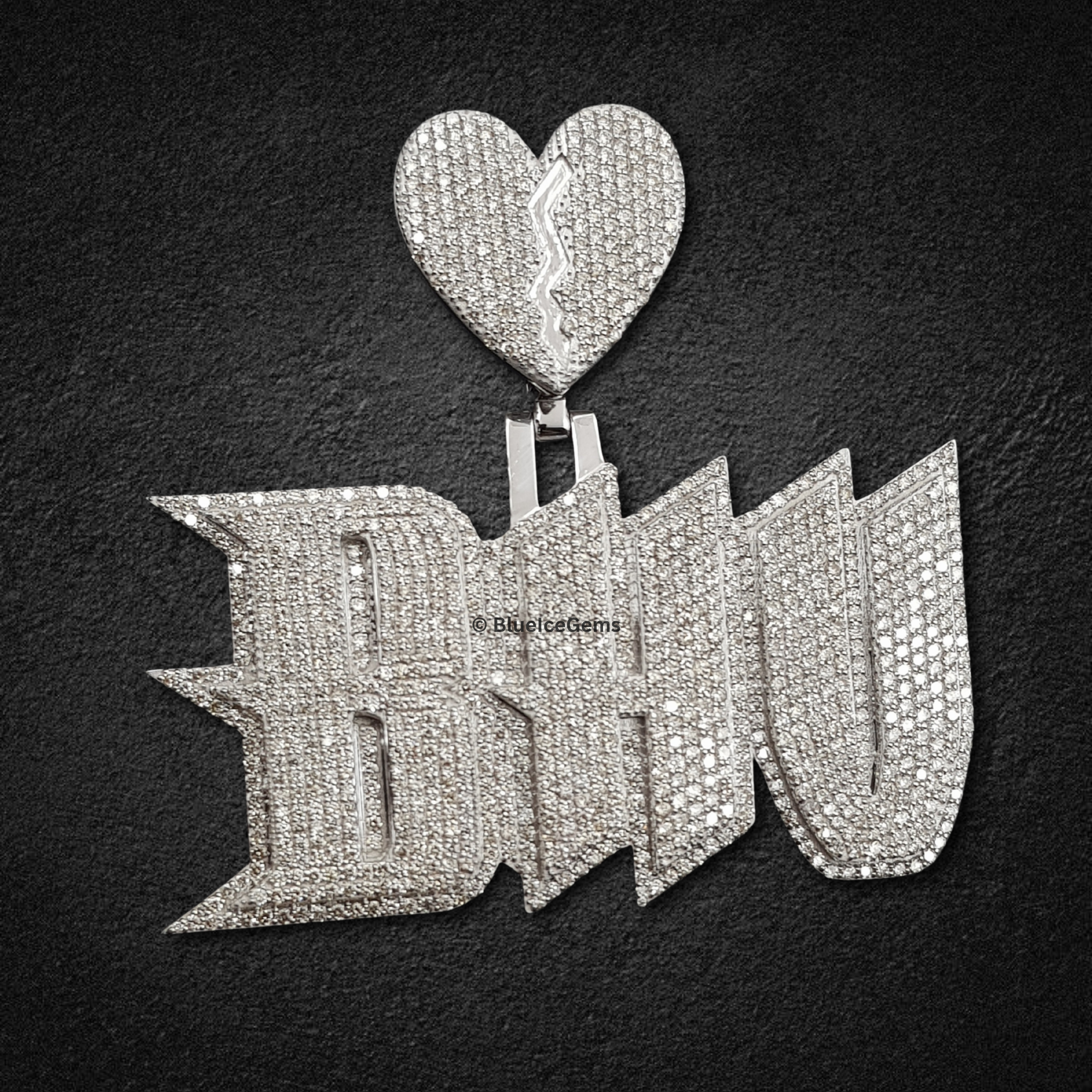The "BHU" Broken Heart Diamond Pendant