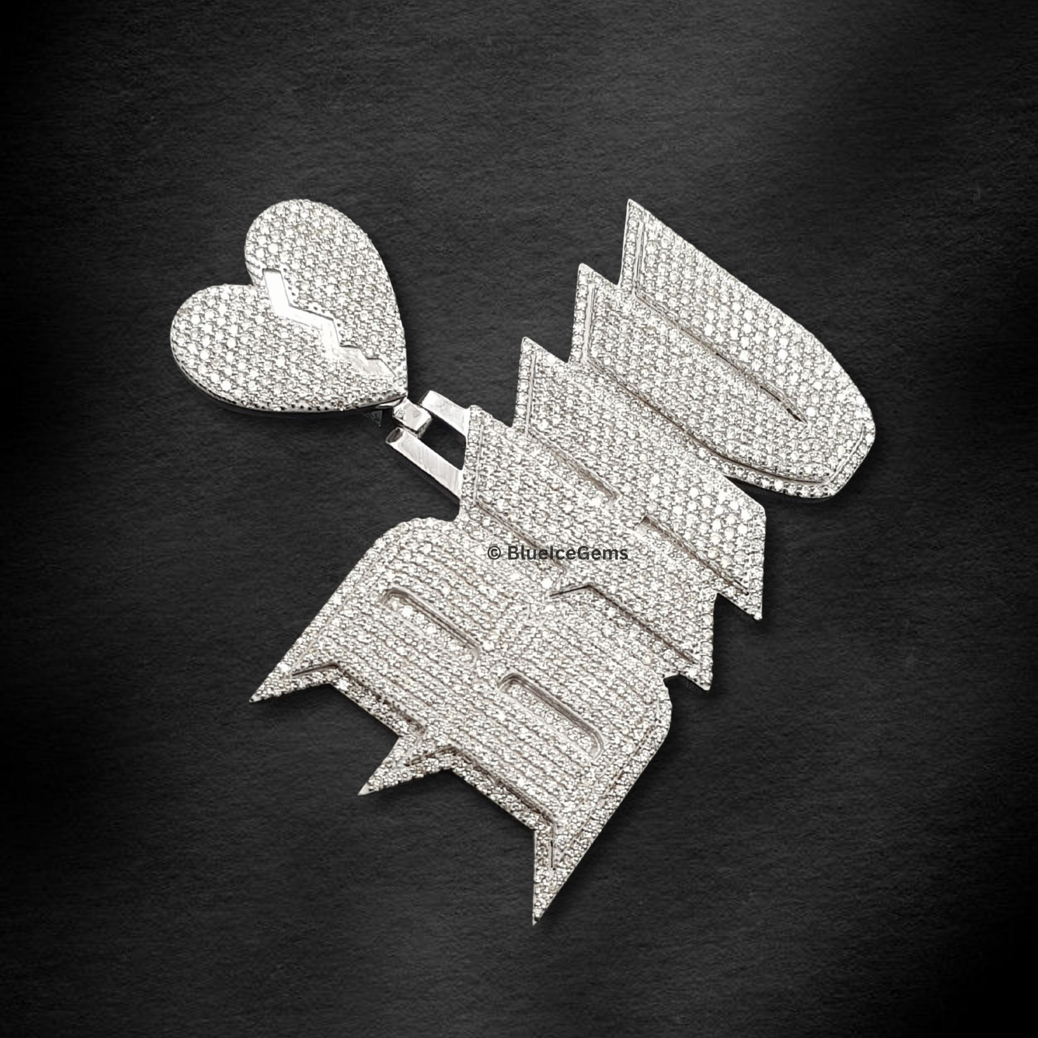 The "BHU" Broken Heart Diamond Pendant