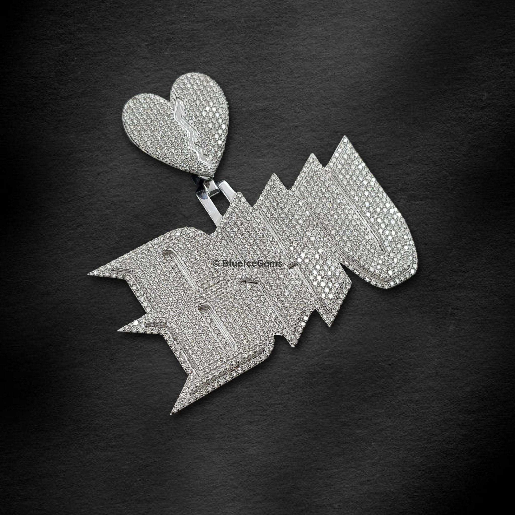 The "BHU" Broken Heart Diamond Pendant