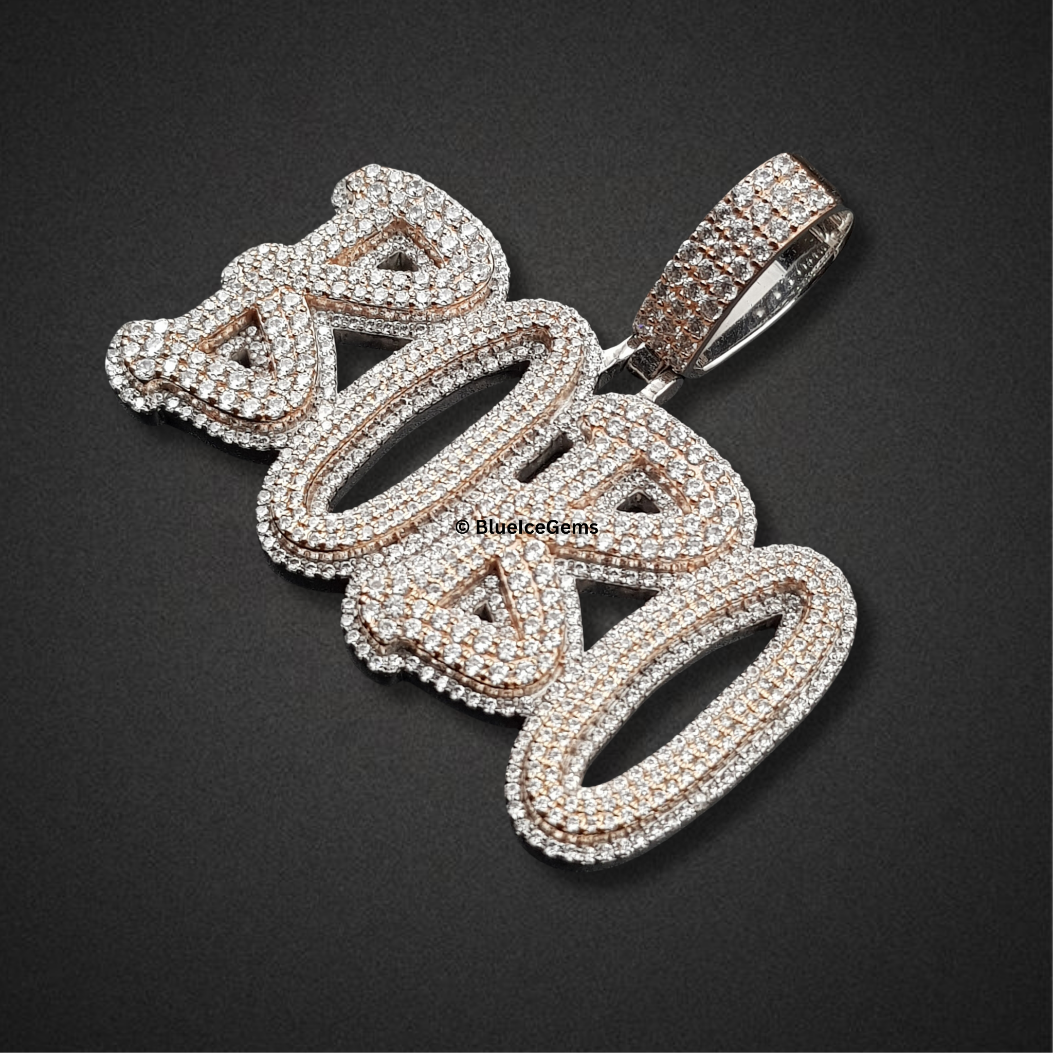 The "BOBO" Diamond Bubble Letter Pendant