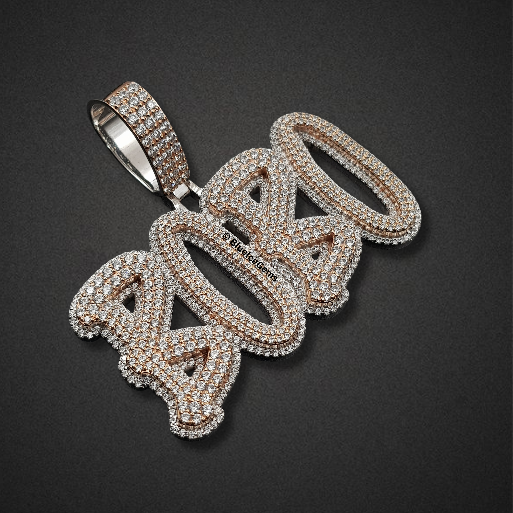The "BOBO" Diamond Bubble Letter Pendant