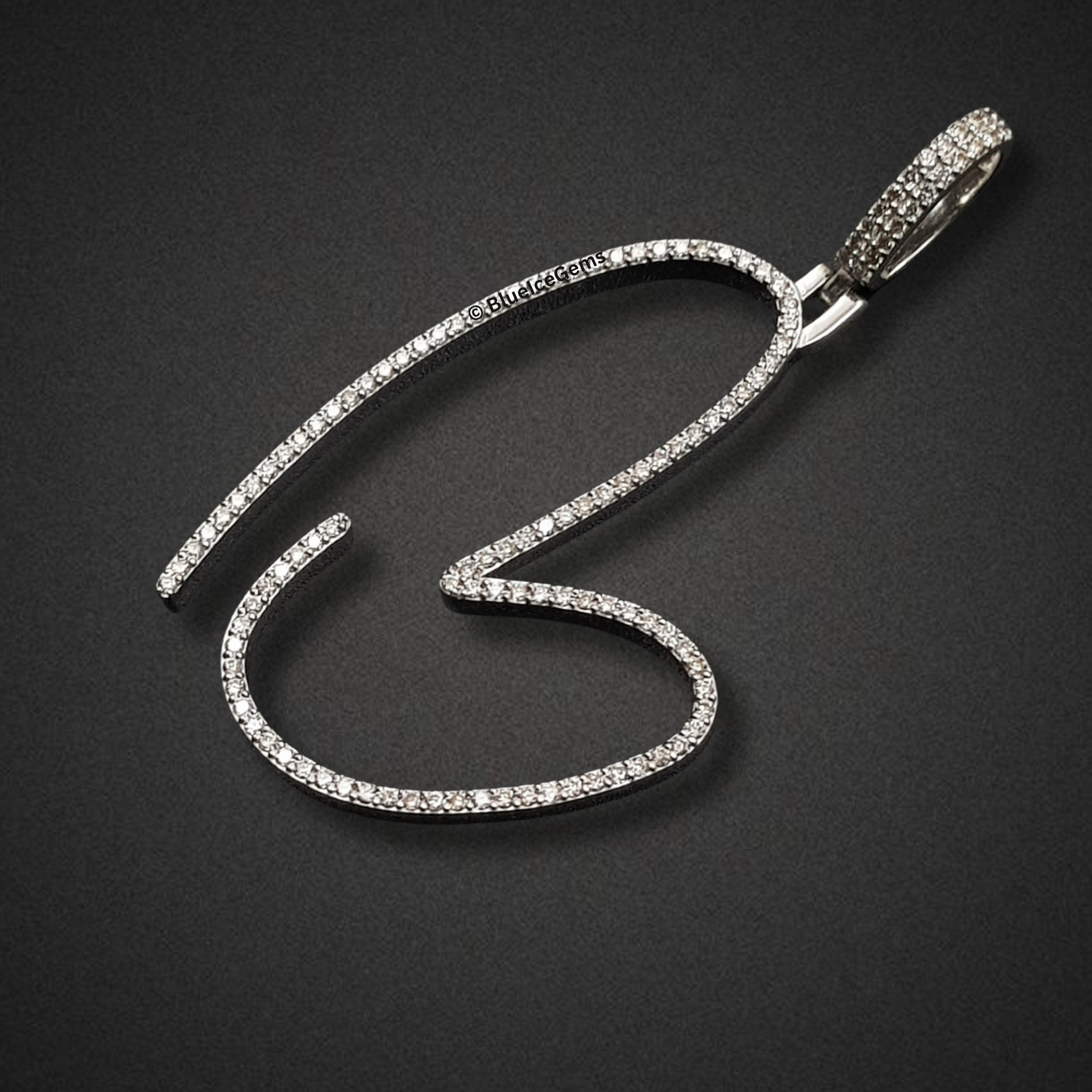 The "B" Script Diamond Initial Pendant
