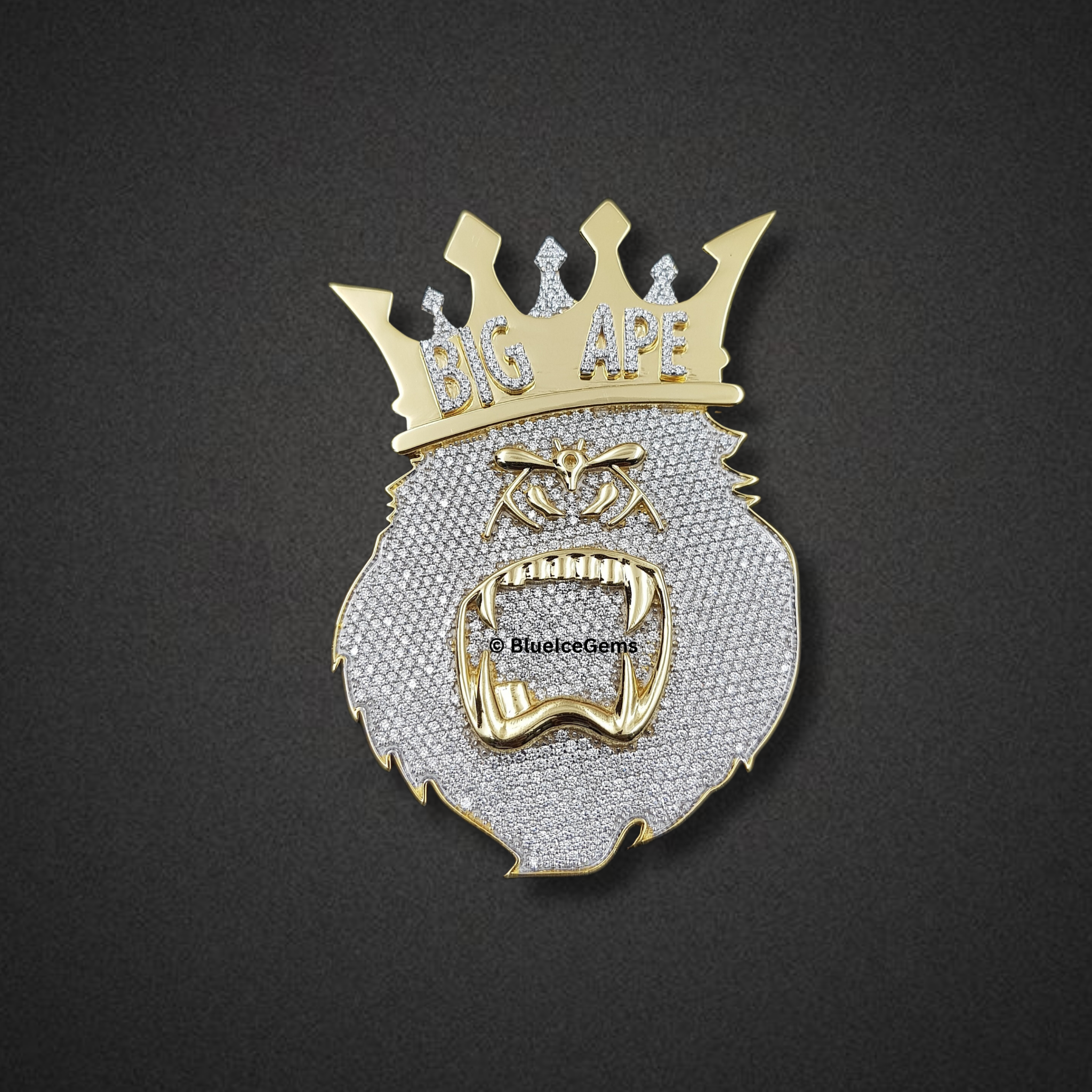 The "Big Ape King" Diamond & Gold Statement Pendant