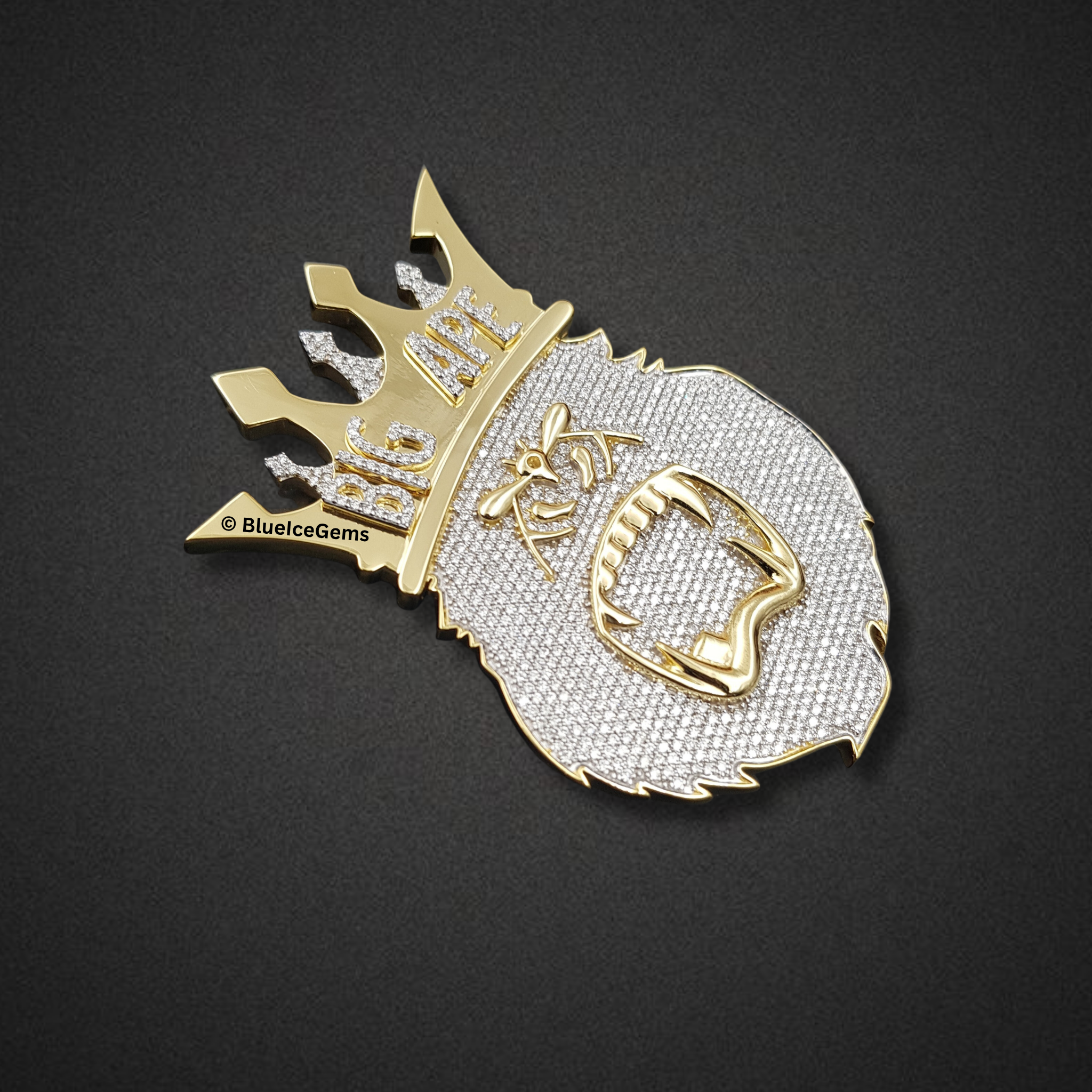 The "Big Ape King" Diamond & Gold Statement Pendant