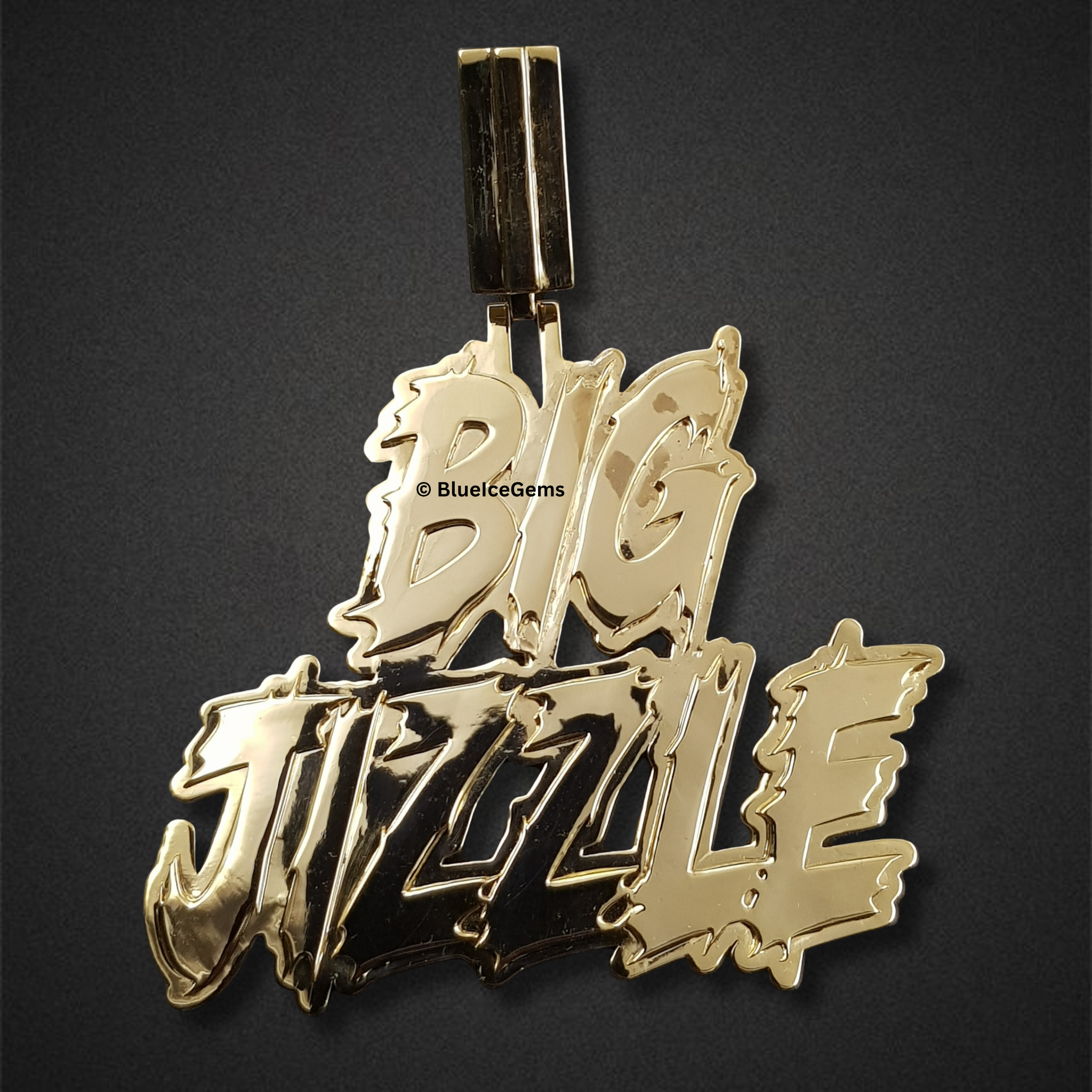 The "Big Sizzle" Polished Gold Statement Pendant