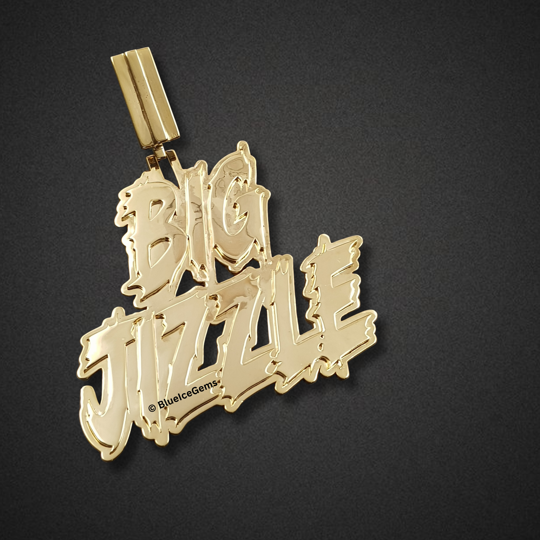 The "Big Sizzle" Polished Gold Statement Pendant