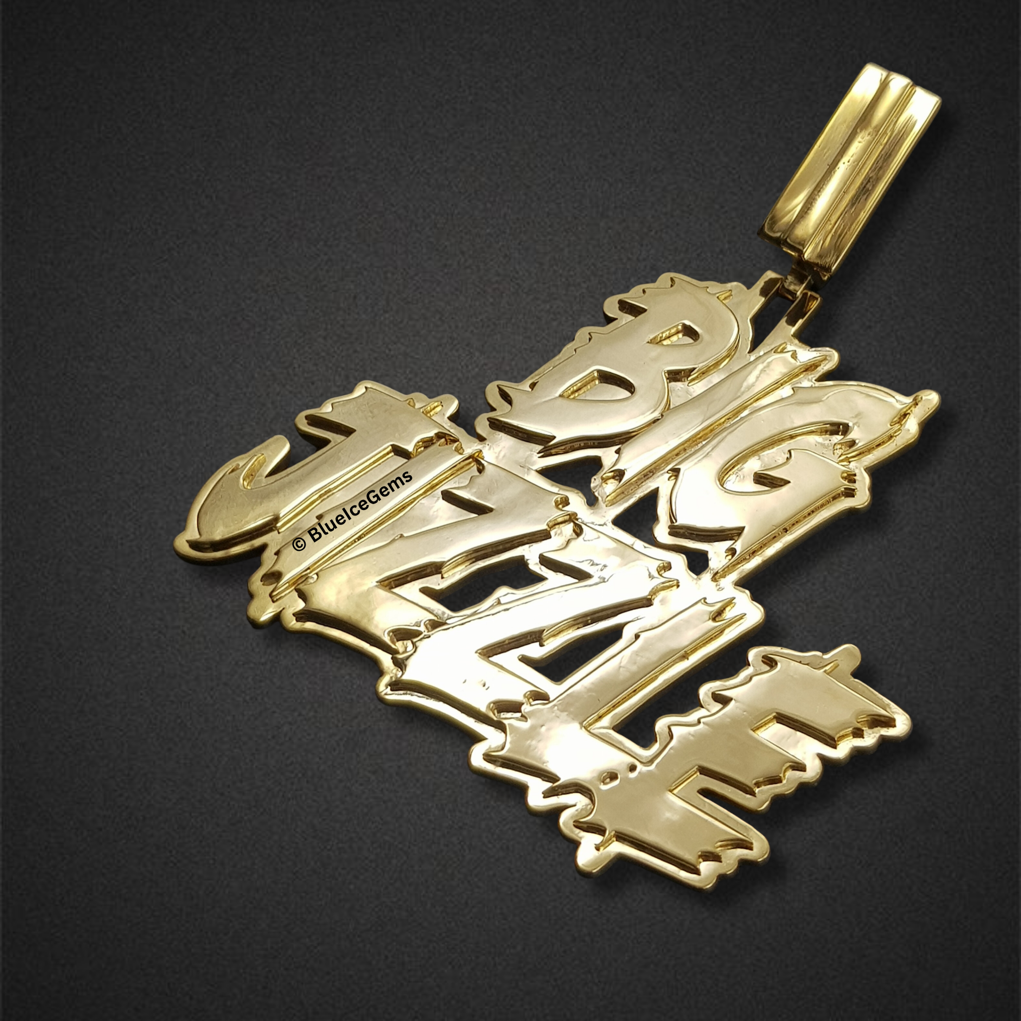 The "Big Sizzle" Polished Gold Statement Pendant
