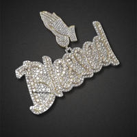 The "Blessed" Praying Hands Diamond Pendant