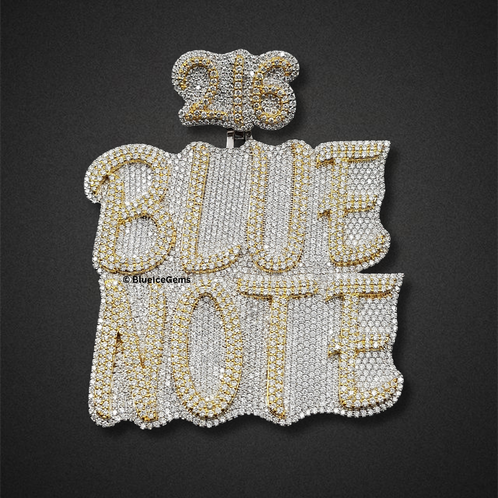 The "Blue Note 216" Diamond Statement Pendant