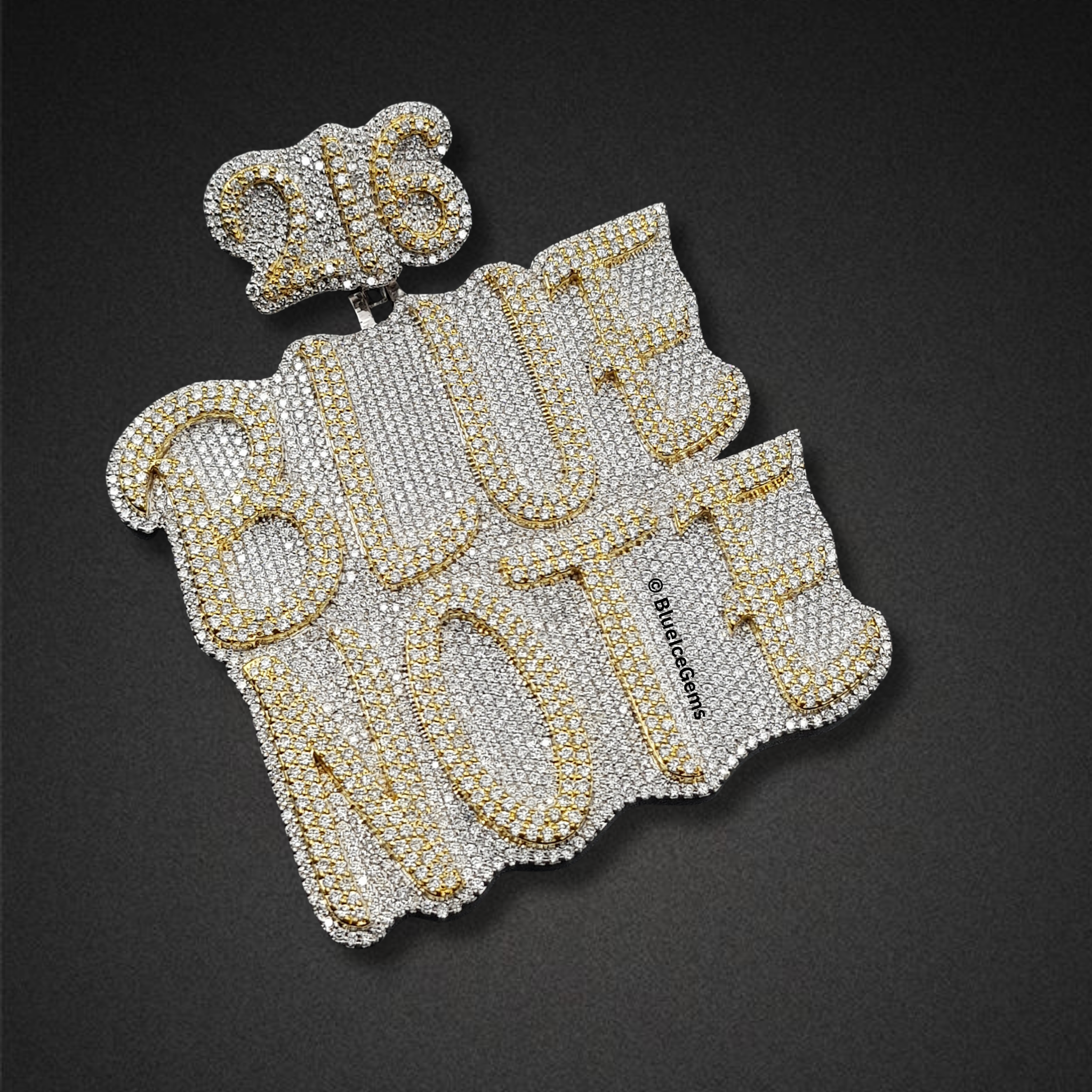 The "Blue Note 216" Diamond Statement Pendant