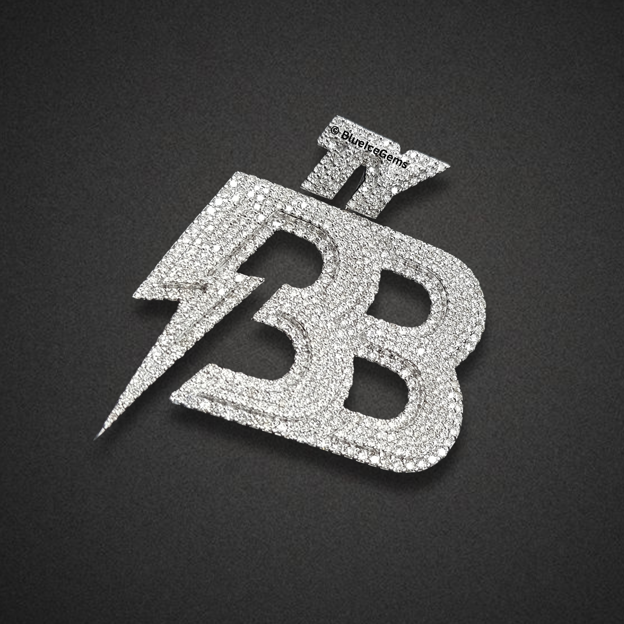 The "Bolt B" Diamond Statement Pendant