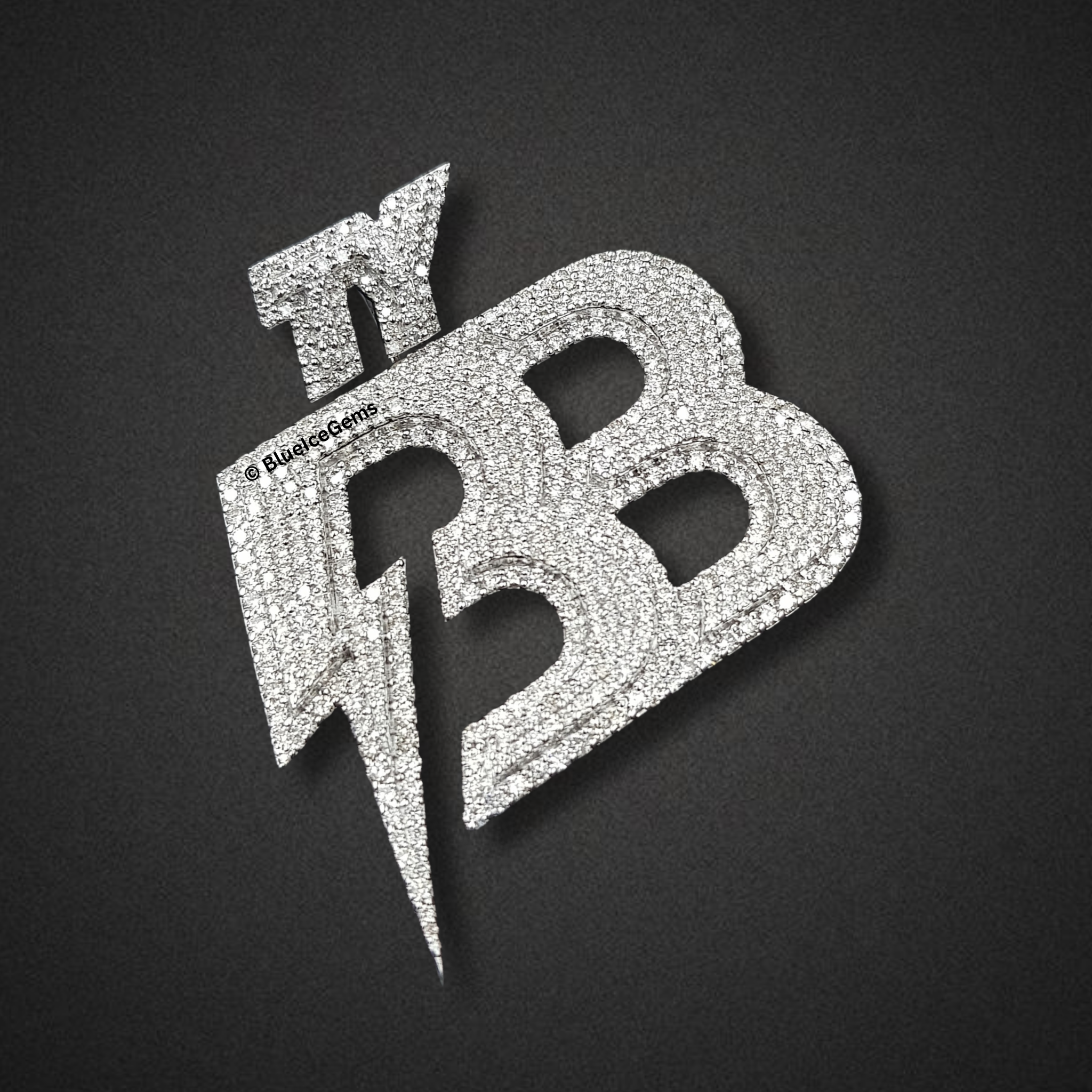 The "Bolt B" Diamond Statement Pendant