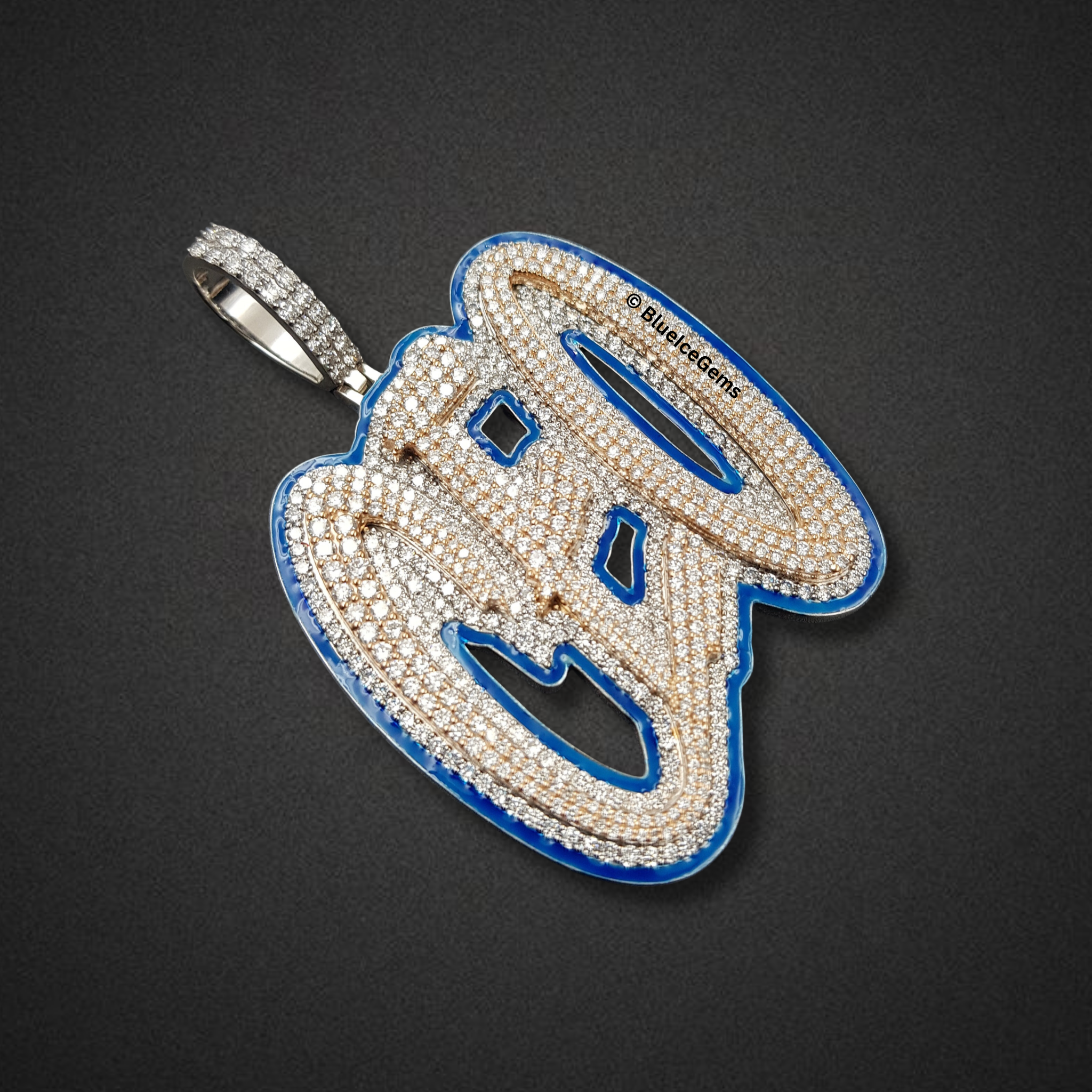 The "CEO" Azure Diamond Initial Pendant