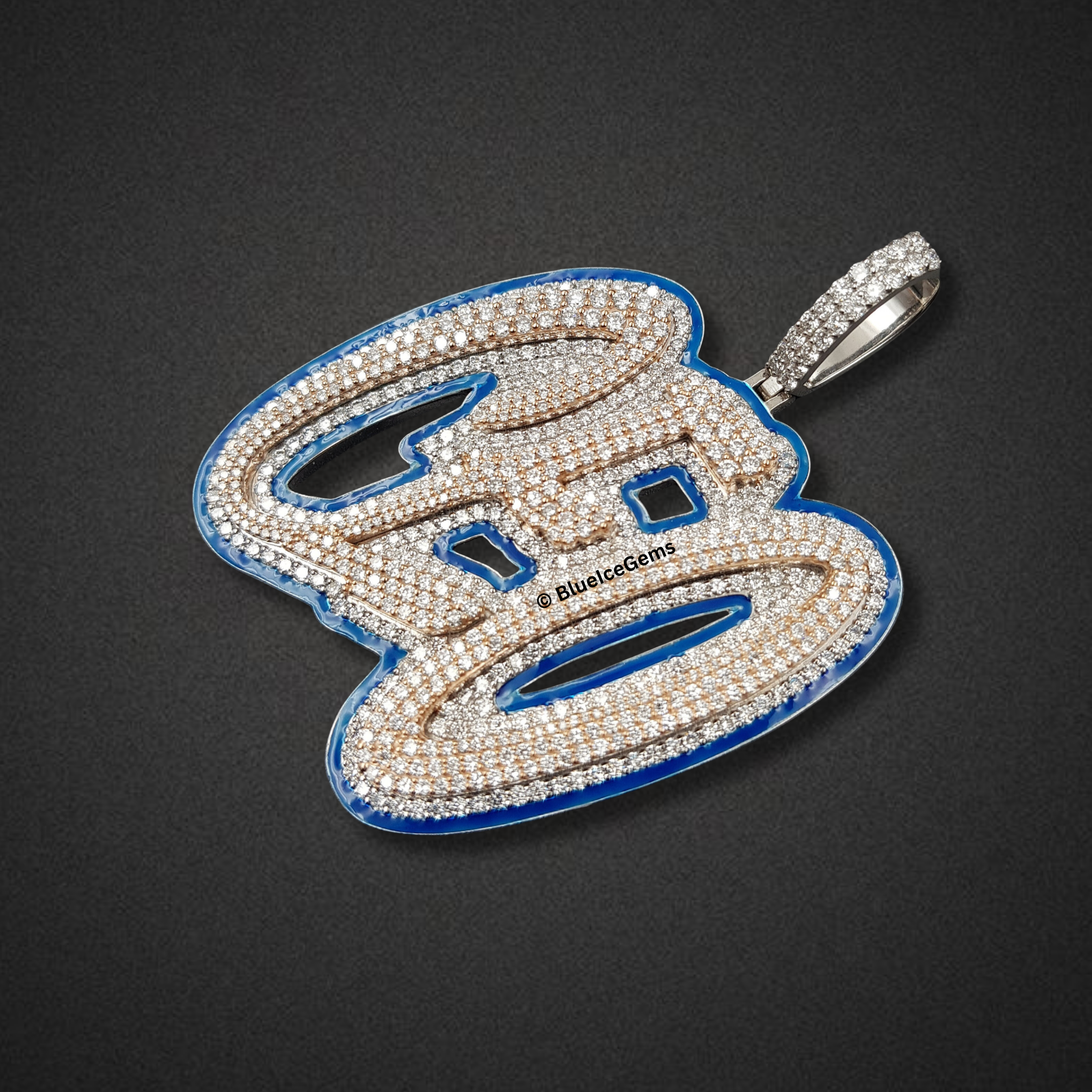 The "CEO" Azure Diamond Initial Pendant