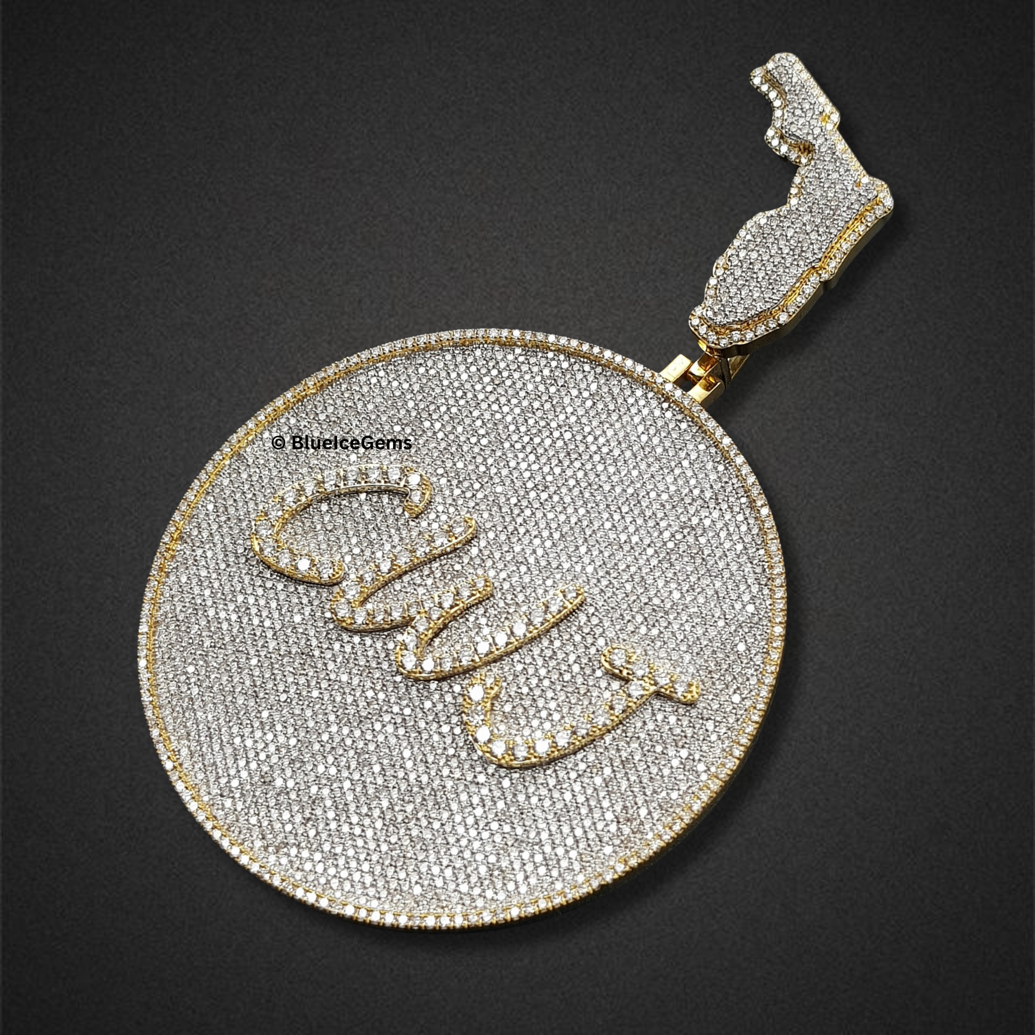 The "CWJ" Diamond Medallion Pendant
