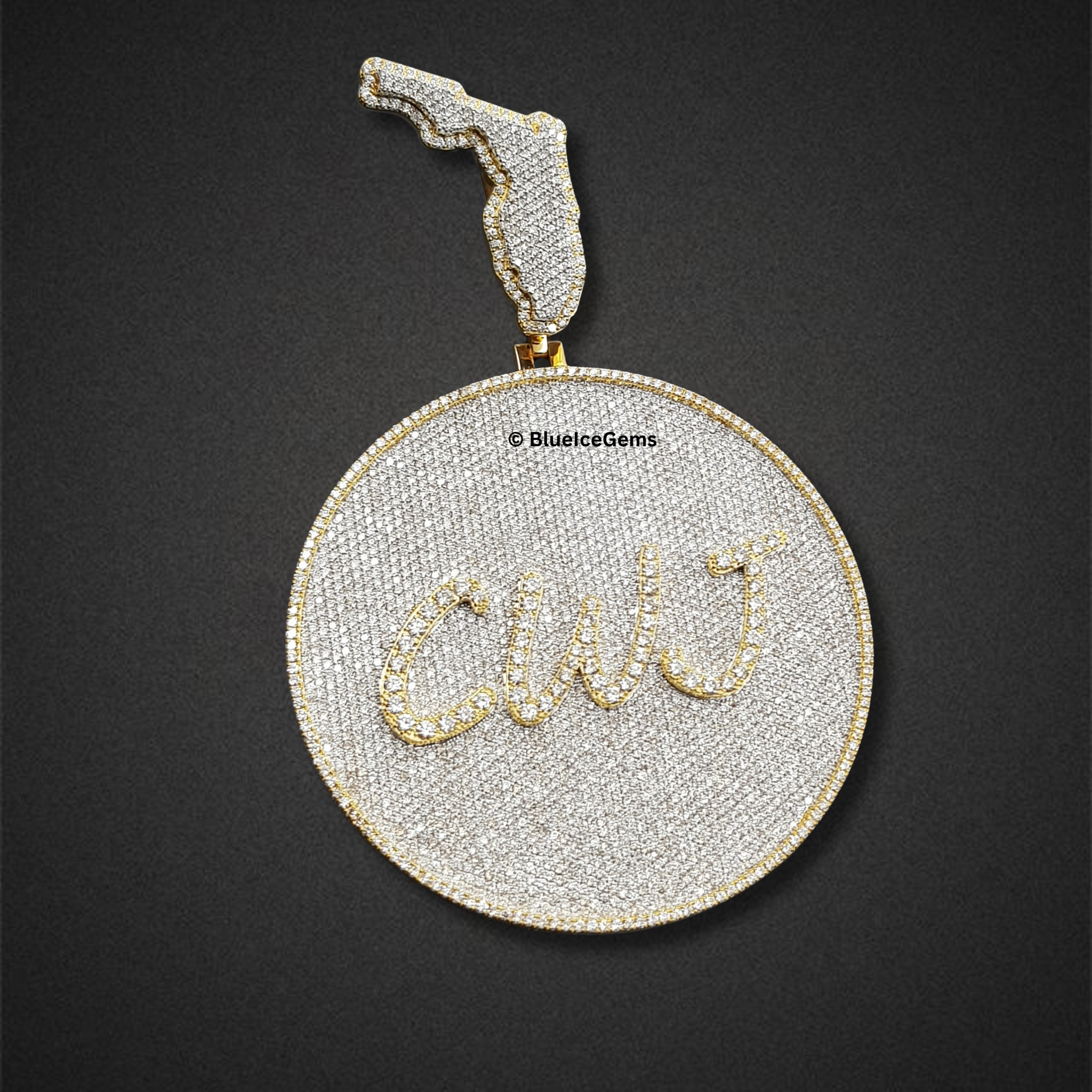 The "CWJ" Diamond Medallion Pendant
