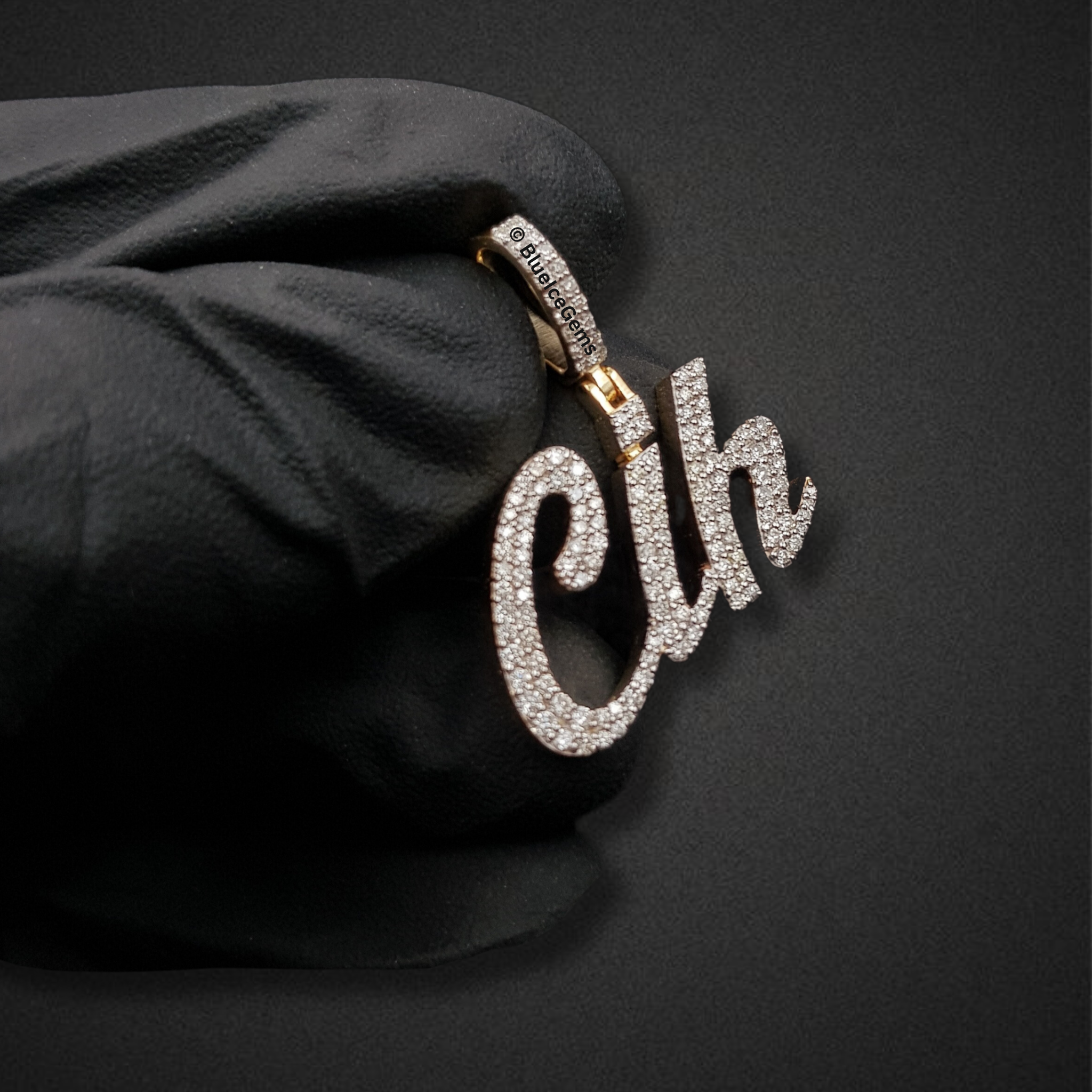 The "Cih" Diamond Signature Script Pendant