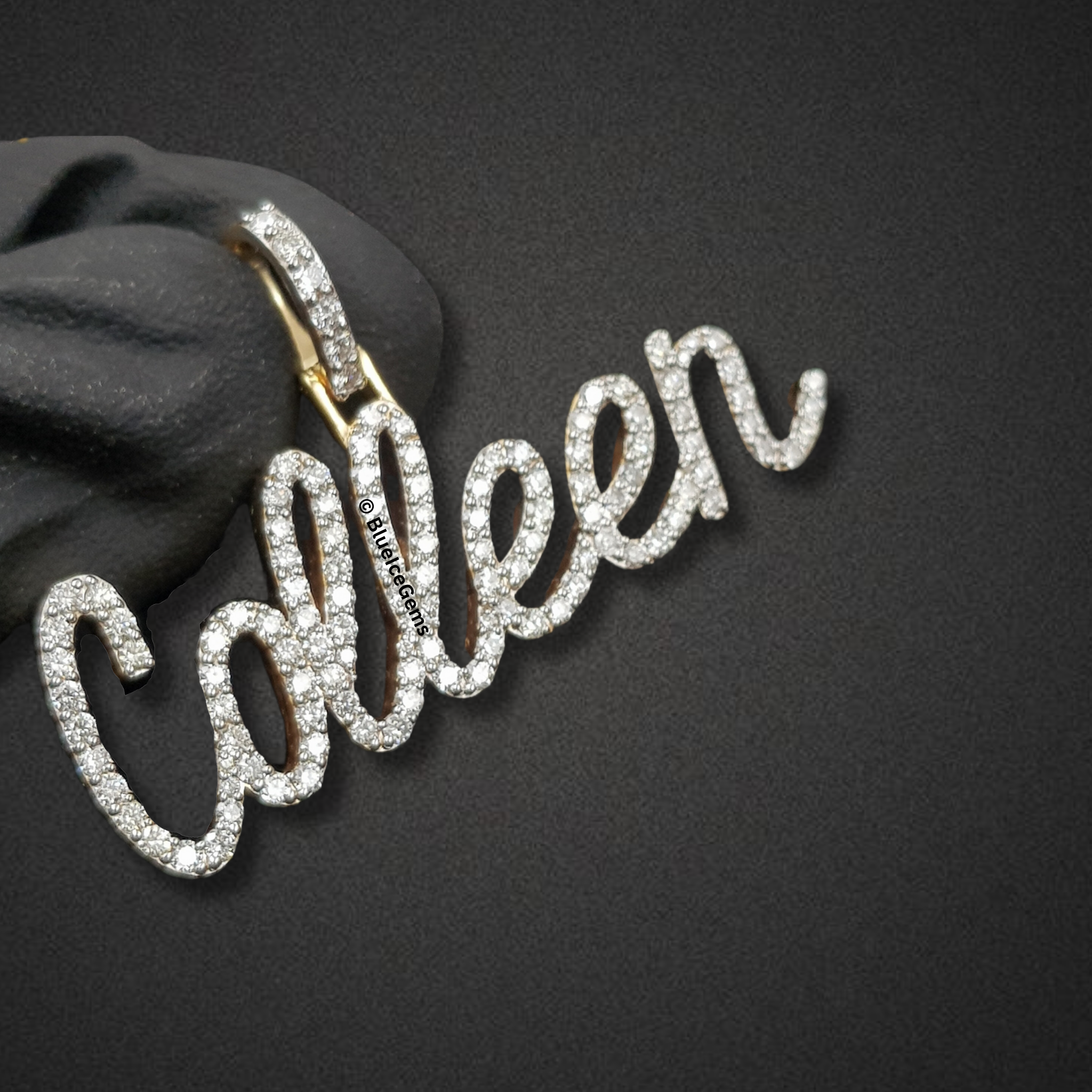 The "Colleen" Diamond Signature Script Pendant