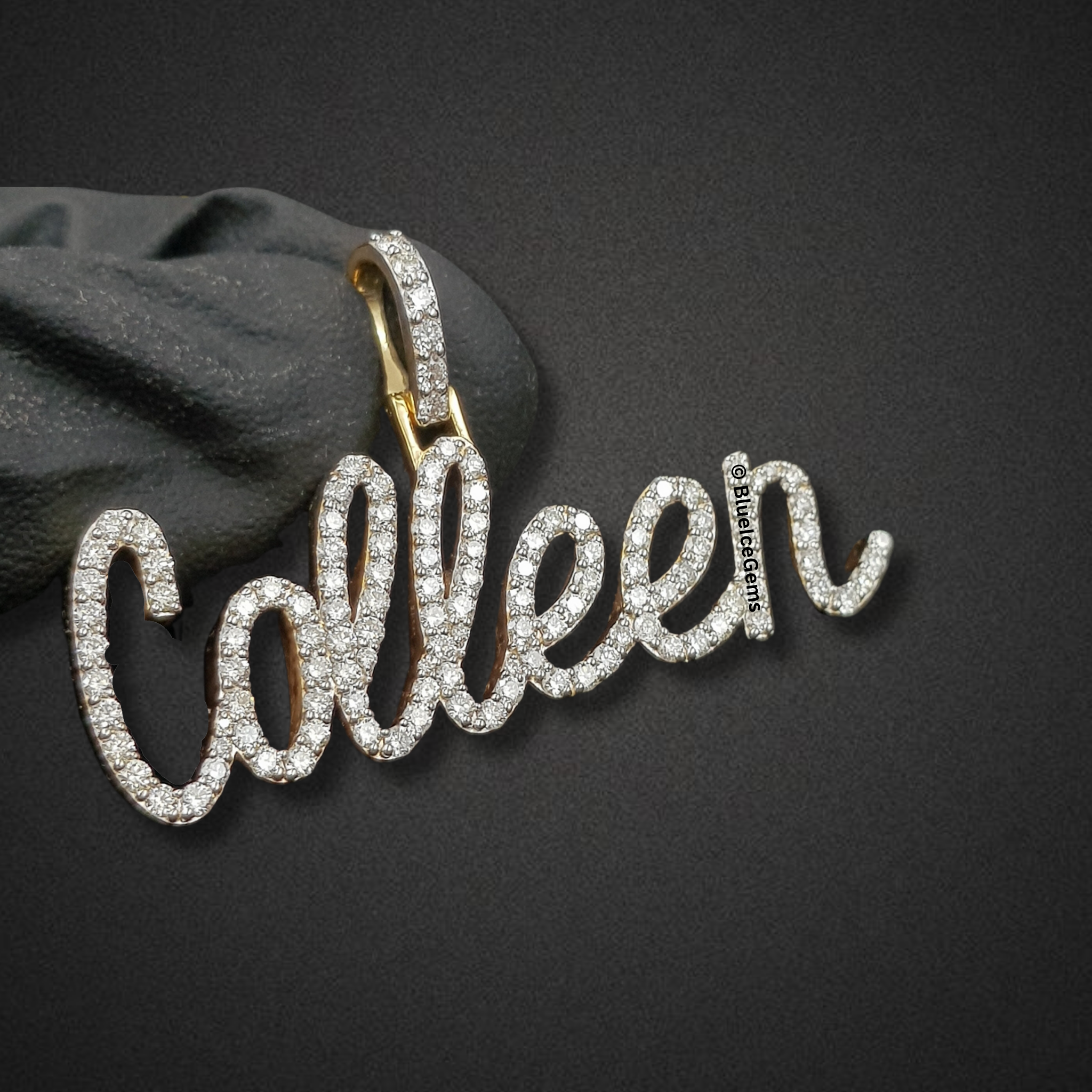 The "Colleen" Diamond Signature Script Pendant