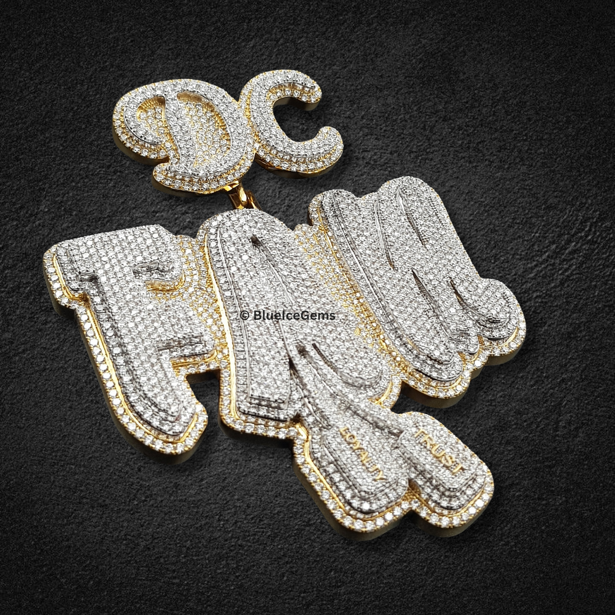 The "DG FAM TRUST" Diamond Statement Pendant
