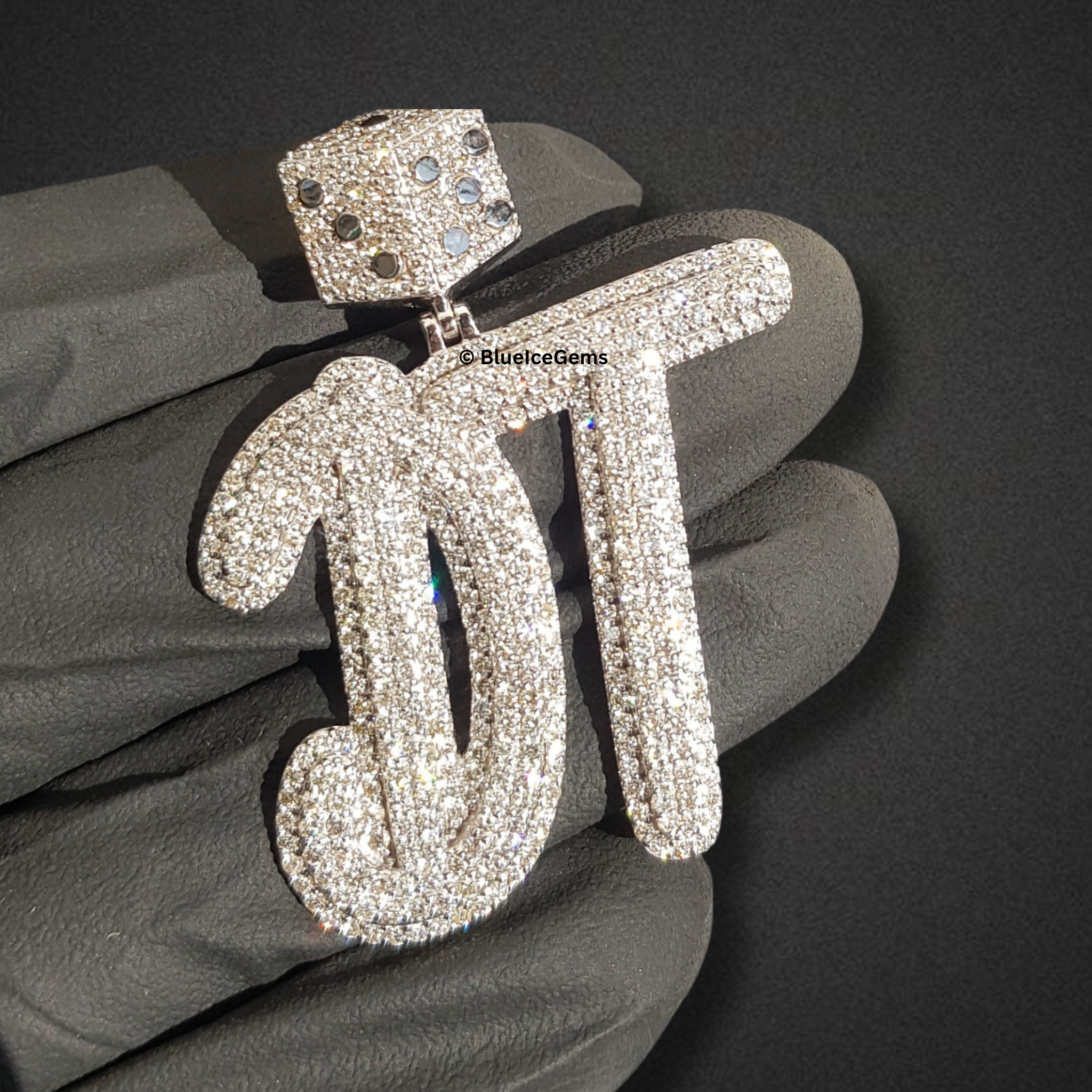 The "DT" Lucky Dice Diamond Pendant